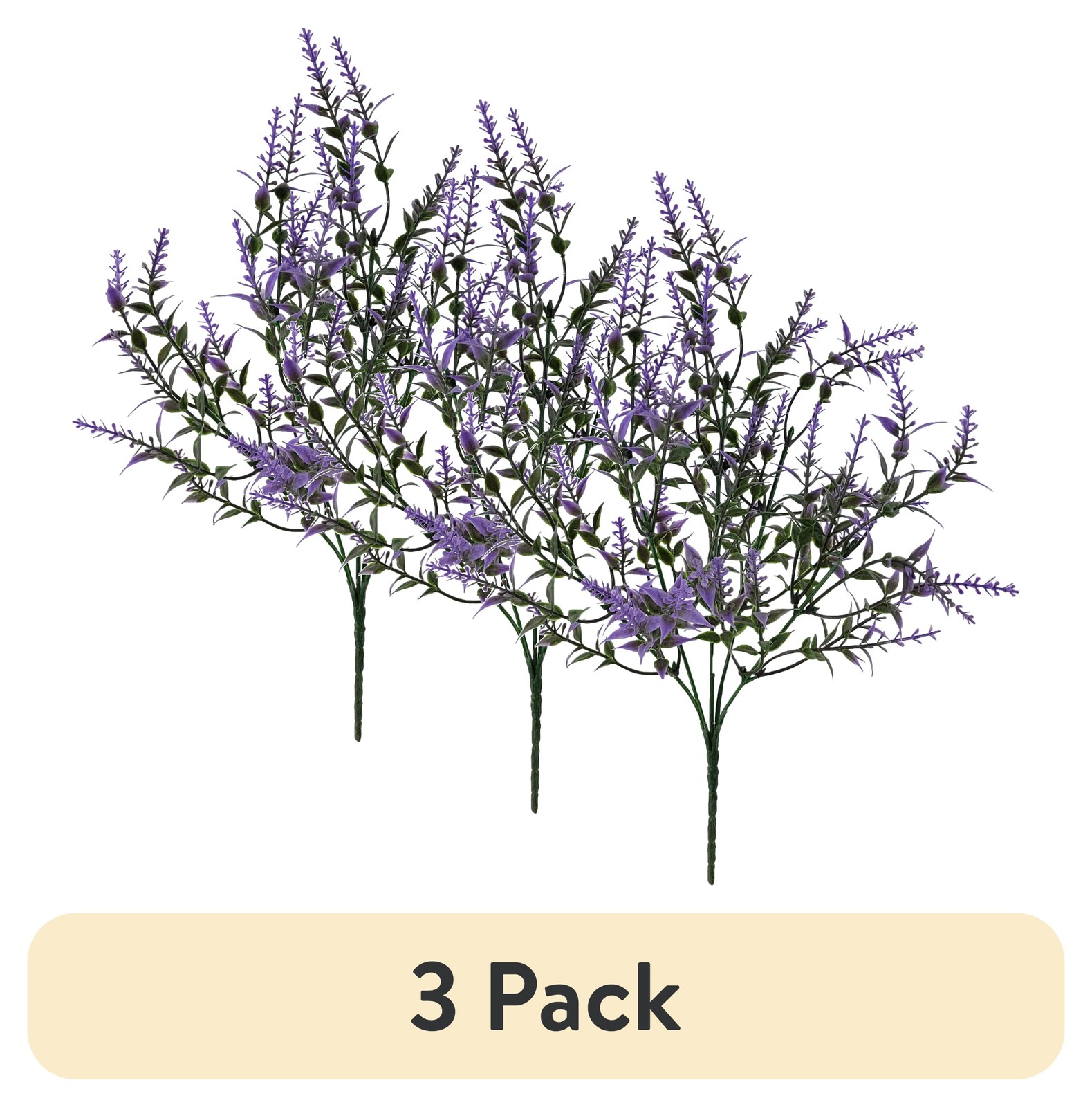 (3pack)Indoor Artificial Flower Lavender Pick,PurpleColor, Assembled Height13.5″