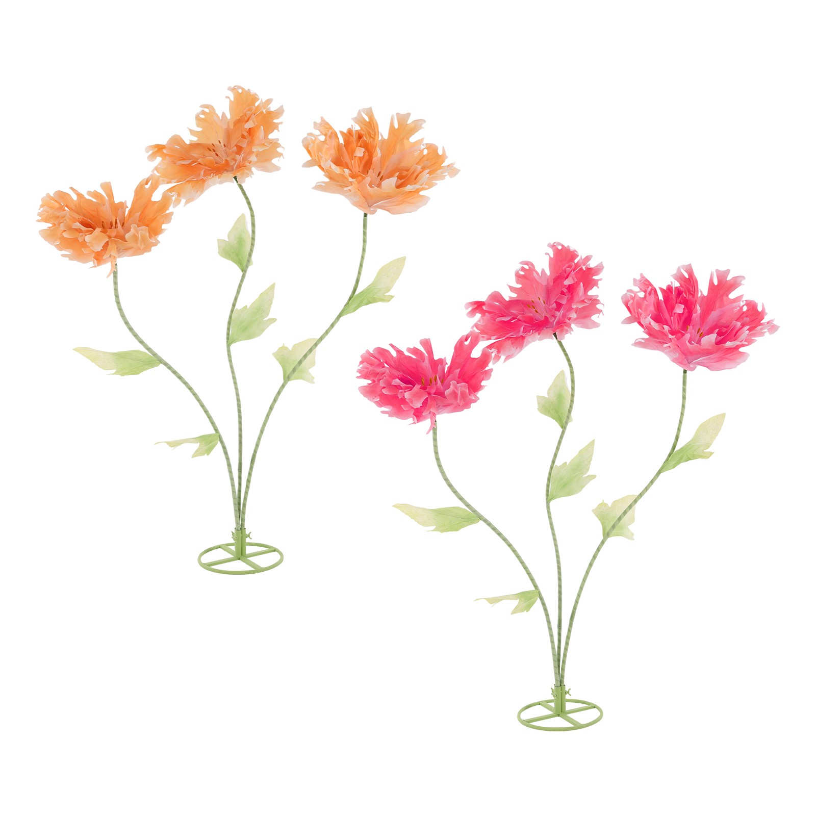 3 Heads Giant Artificial Flowers Wedding Artificial Flower Decoration Stand