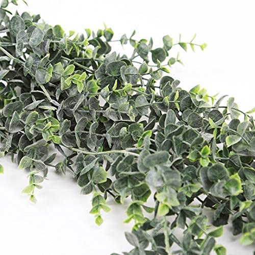 Artificial Hanging Plants – 30” Long Eucalyptus Greenery Bush, Fake Plant for…