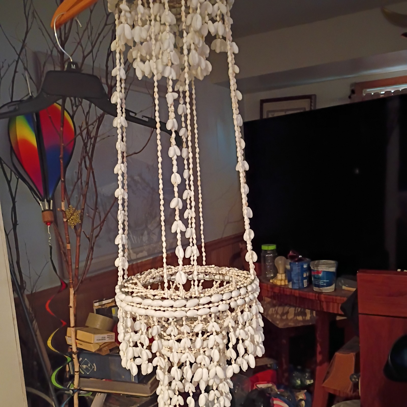 Seashell Plant Holdes White Ivory Color Pretty For Homes