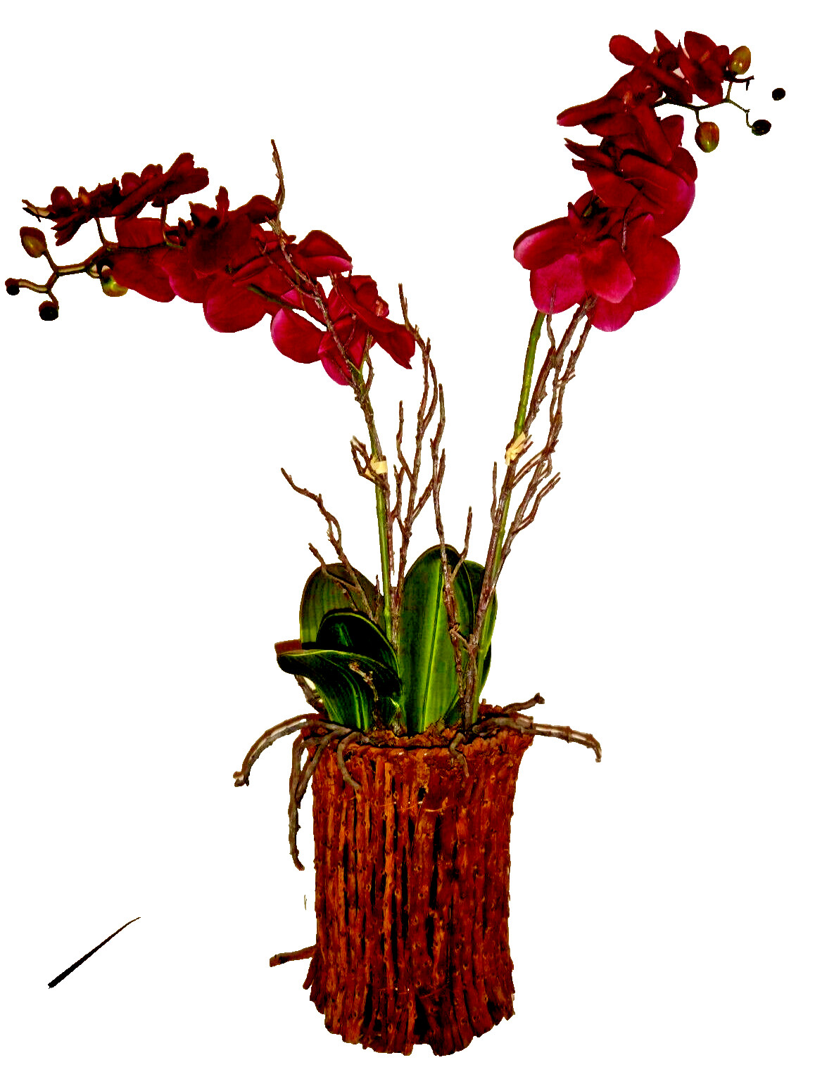 Artificial Potted Flowers Purple ORCHID Floral Home Décor Height : 35 inches