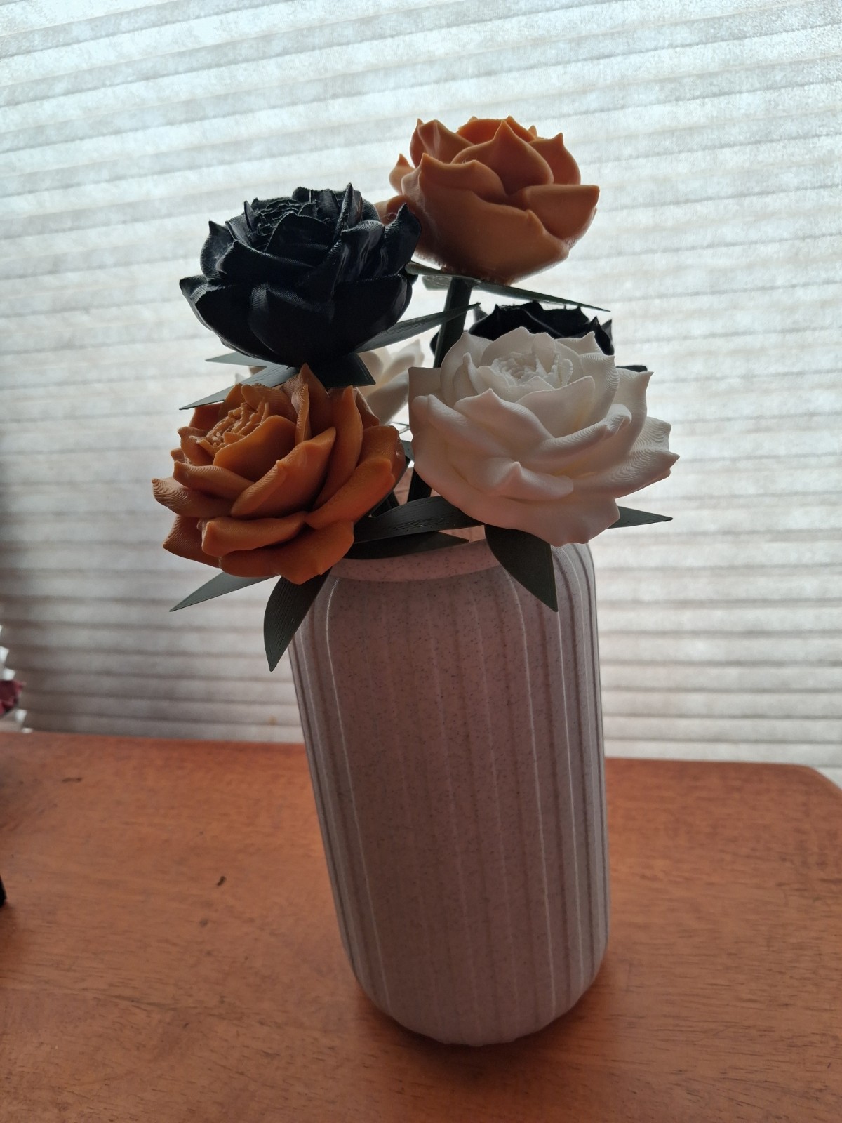 3d Printed Rose/Succulent Bouquet with Vase (More colors to choose from!)