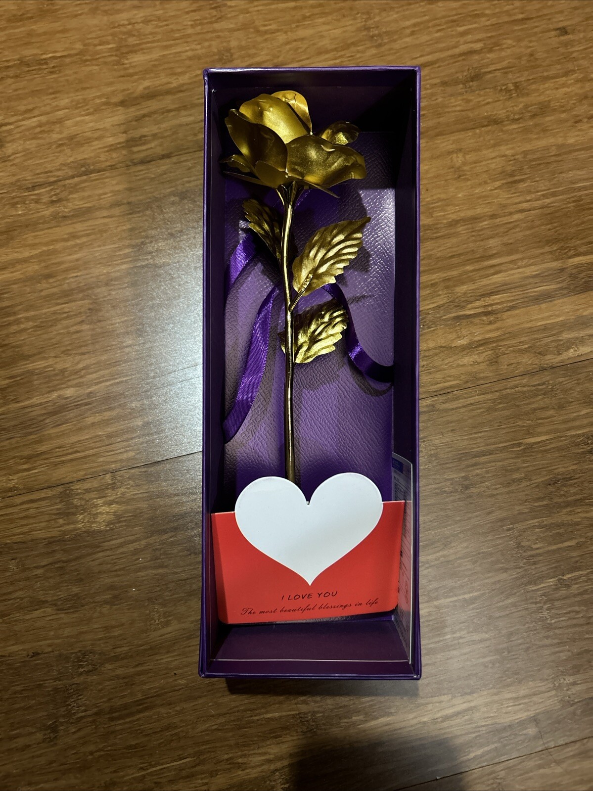 24K Gold Plated Rose Flower Long Stem For any occasion Gift Flower Box
