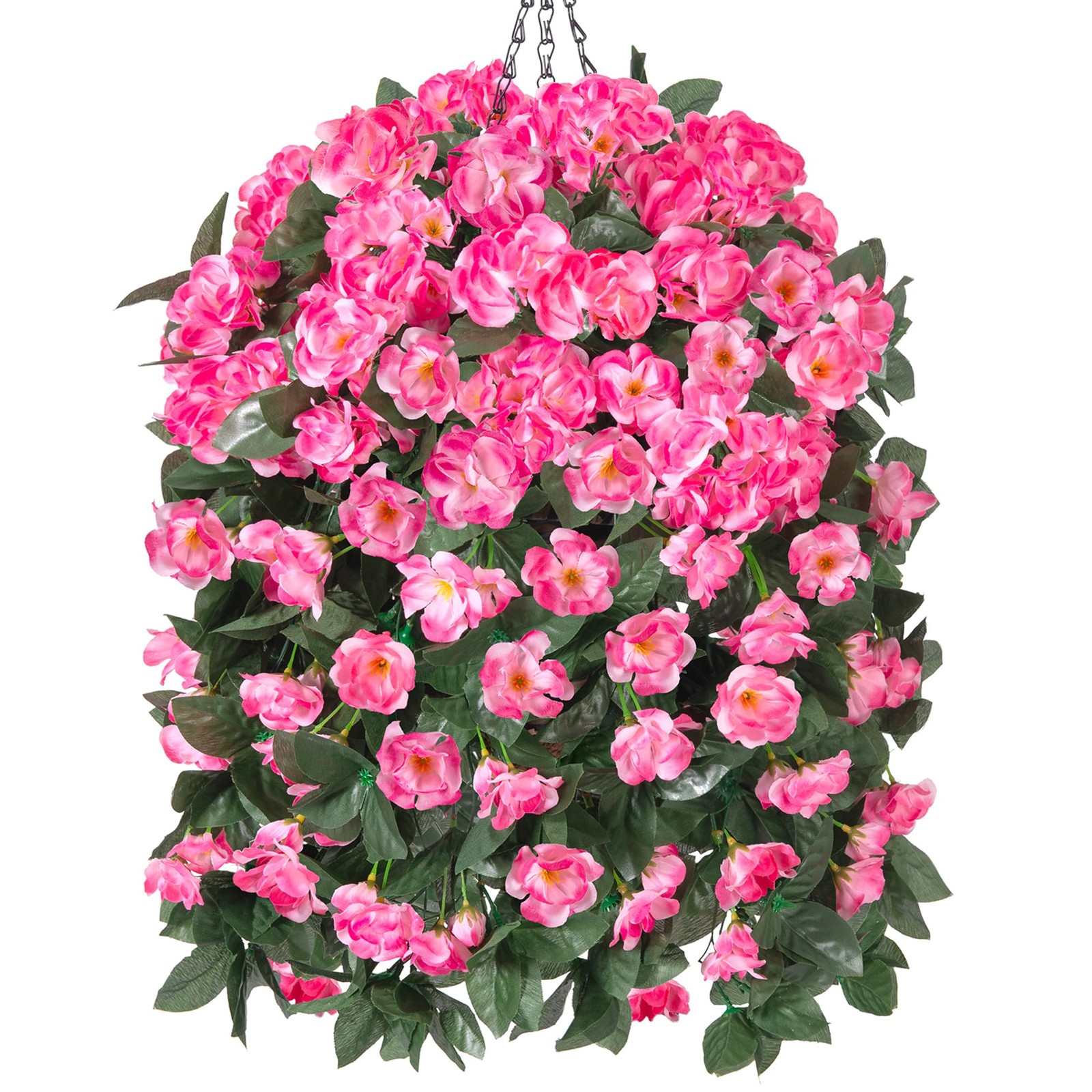 Fake Geraniums Artificial Hanging Flowers Basket for Outdoors, Spring Outdoor…
