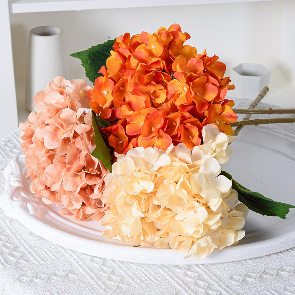 Artificial Hydrangea Flowers Fake Silk Bouquet Wedding Party Home Garden Decor