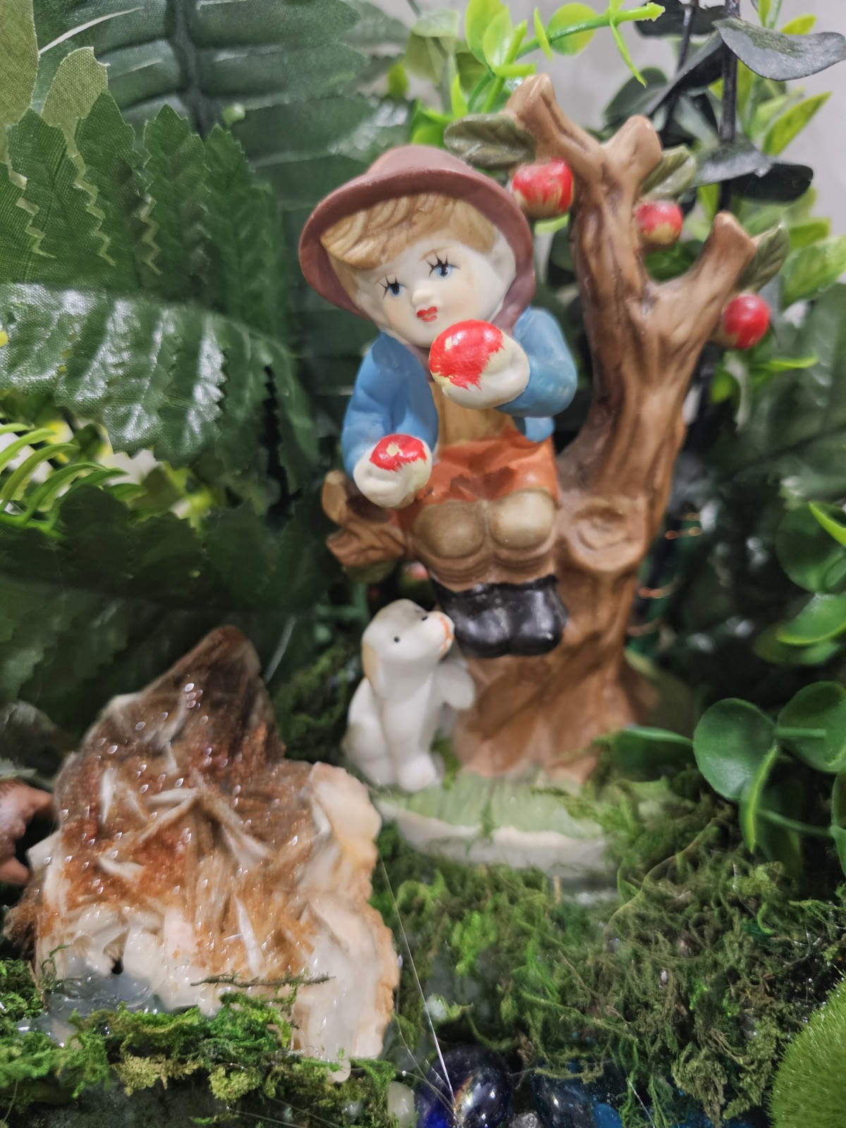 Dish Garden Artificial Flowers Arrangement THE DREAAMER BOY Woods lake & more