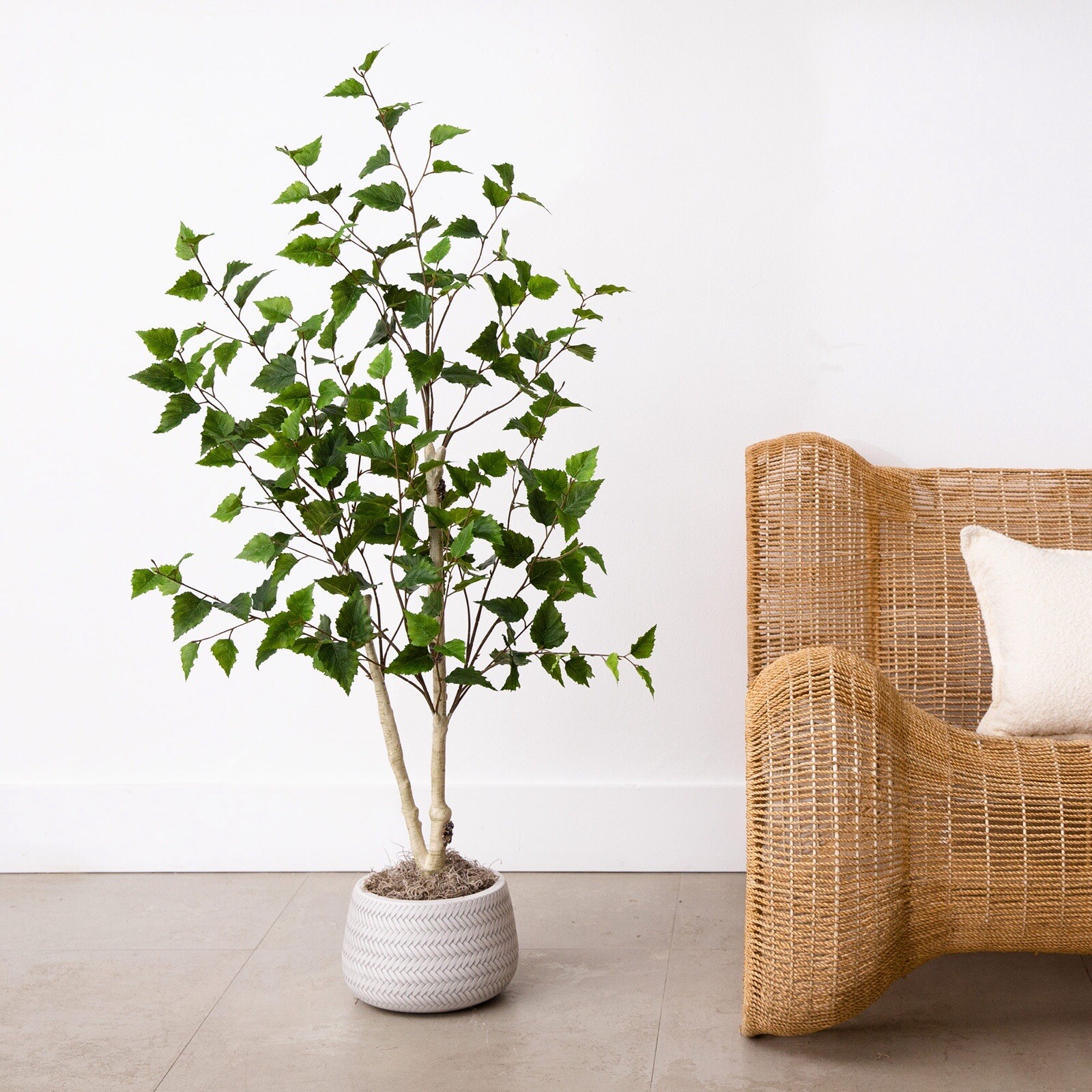 4’ Artificial Birch Tree Home Decor. Retail $114