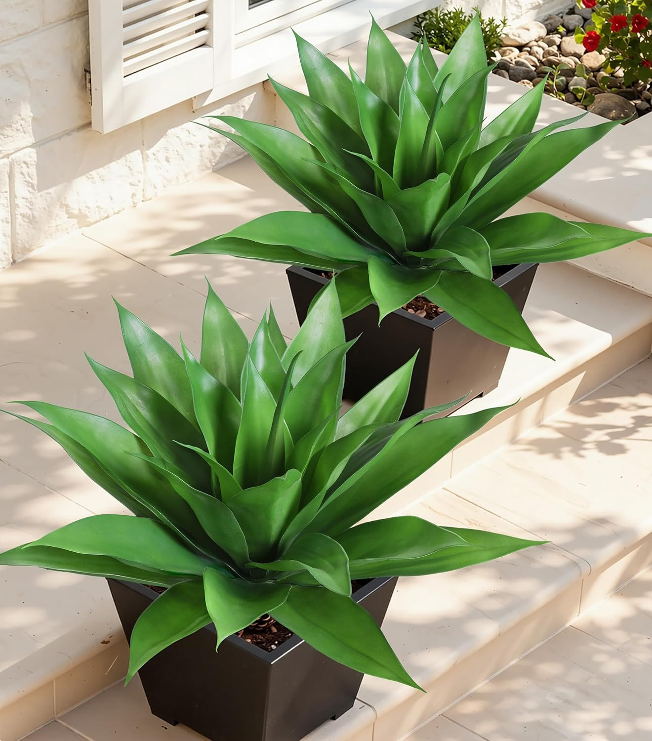 28″ UV Resistant Artificial Agave Plants – 2 PCS for Outdoor Decor