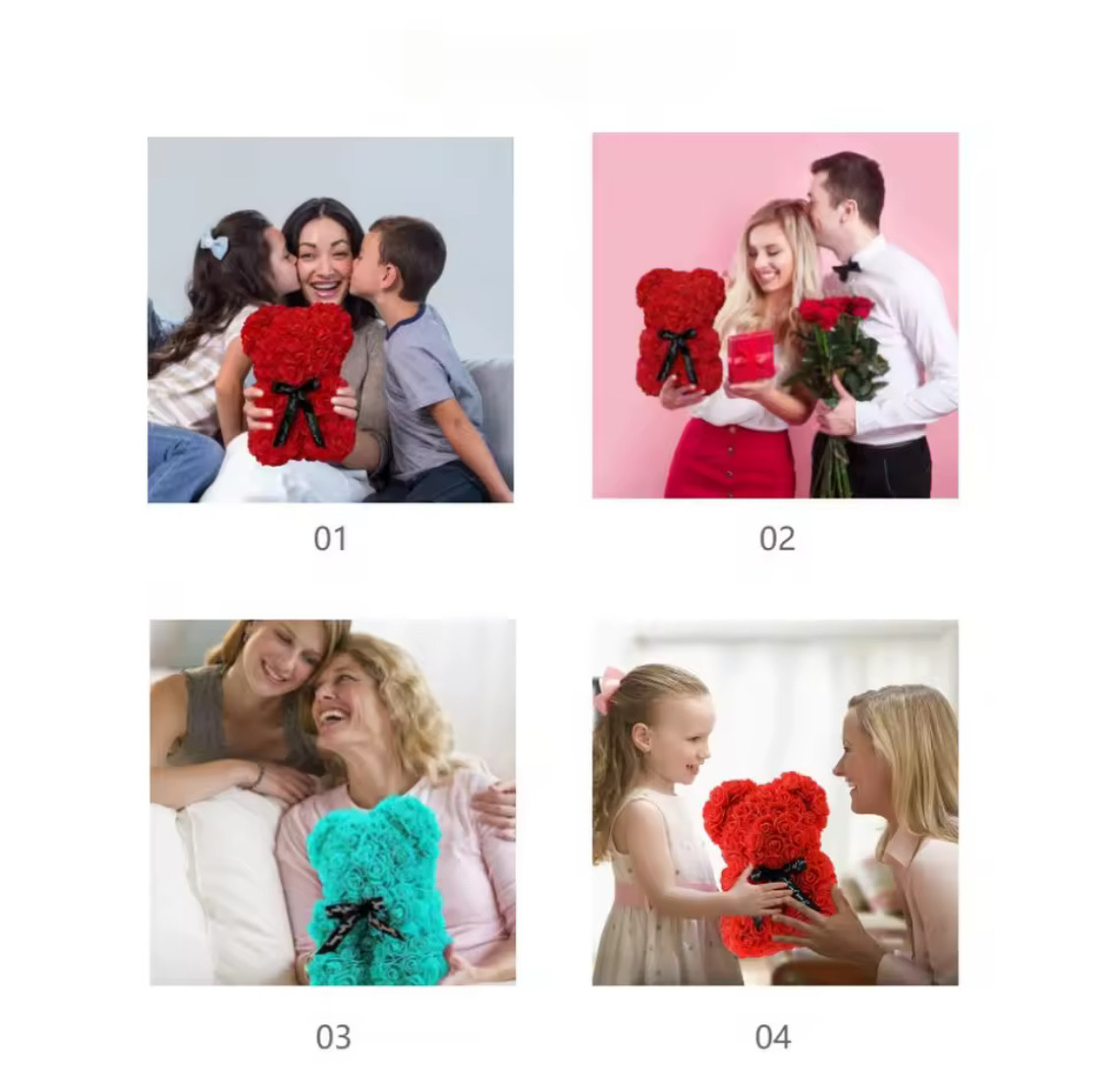 Valentine’s Day Rose Bear 2026 – 25cm Eternal Roses Gift for Her