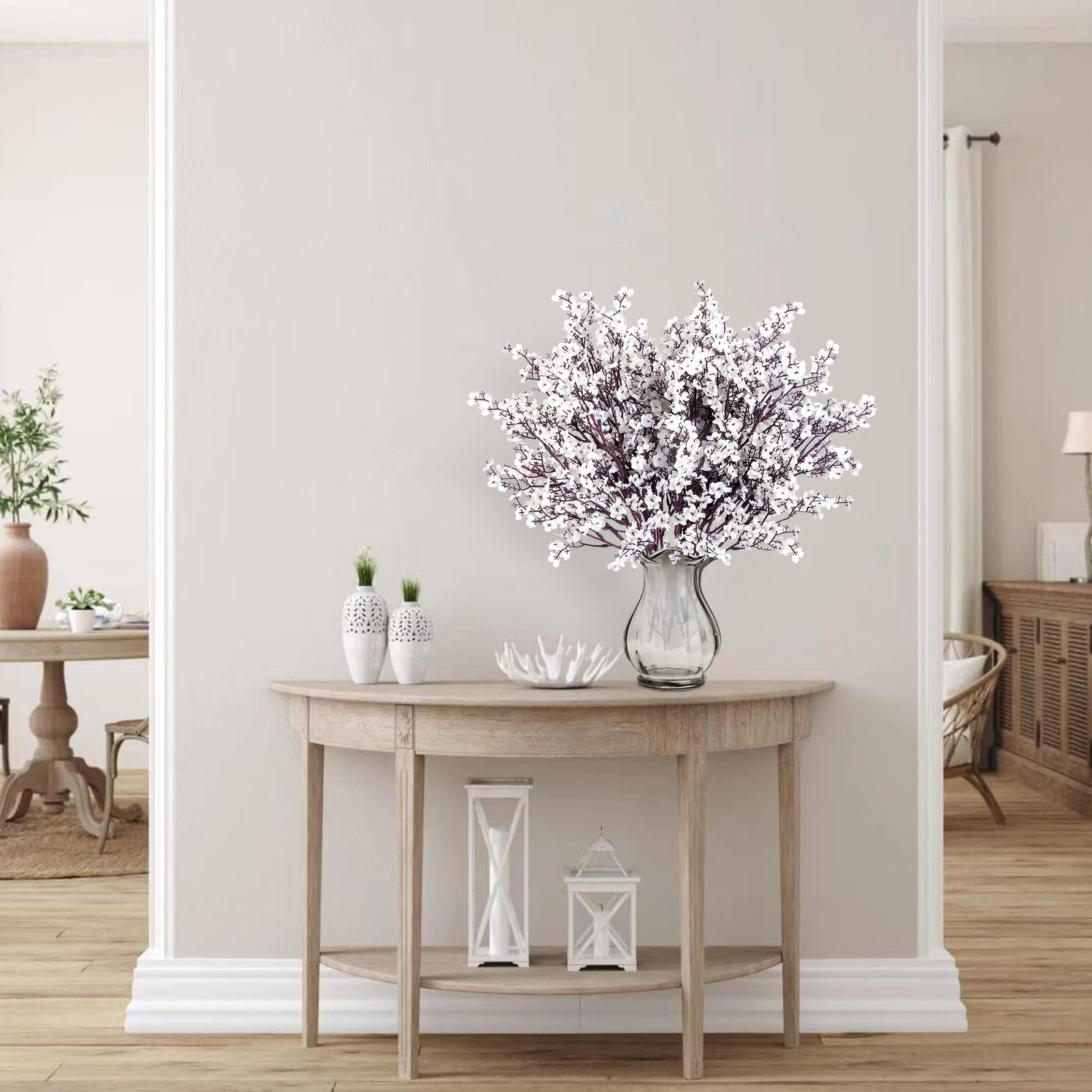 6 Pcs Babys Breath Artificial Flowers Gypsophila Bouquets Bulk Real Touch Fake S
