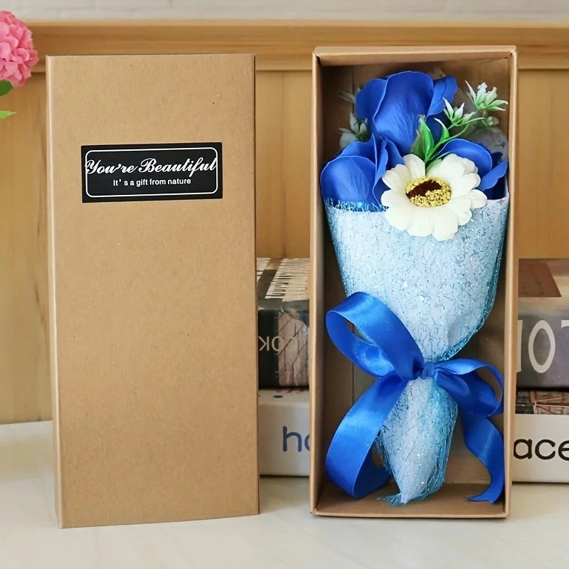 Creative Soap Flower Valentines Day Wife Girlfriend Gift Rose Flower Artificial