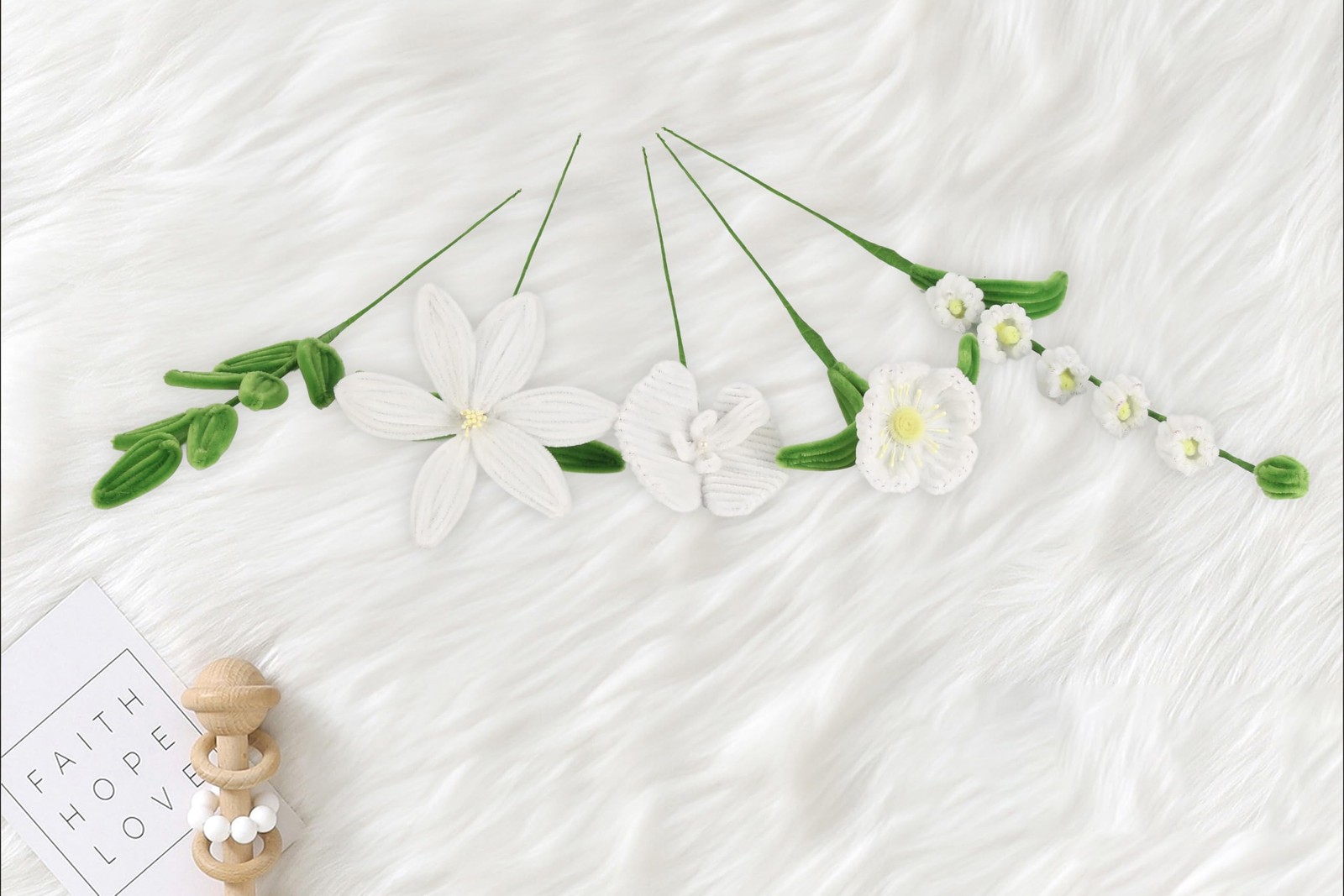 Handmade Artificial Lily Bouquet Twist Stick Combination Flower Bouquet Kit f…
