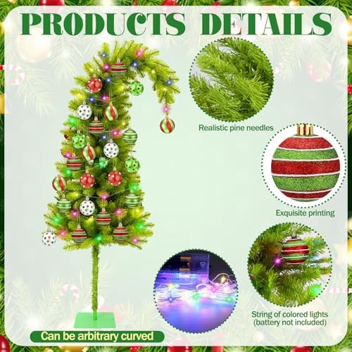 5ft Prelit Bendable Christmas Tree Lime Green 50 Lights