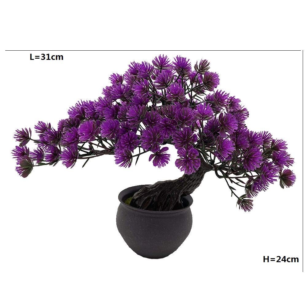 Artificial Bonsai Juniper Tree Potted Faux Japanese Pine Bonsai Simulation Ze…