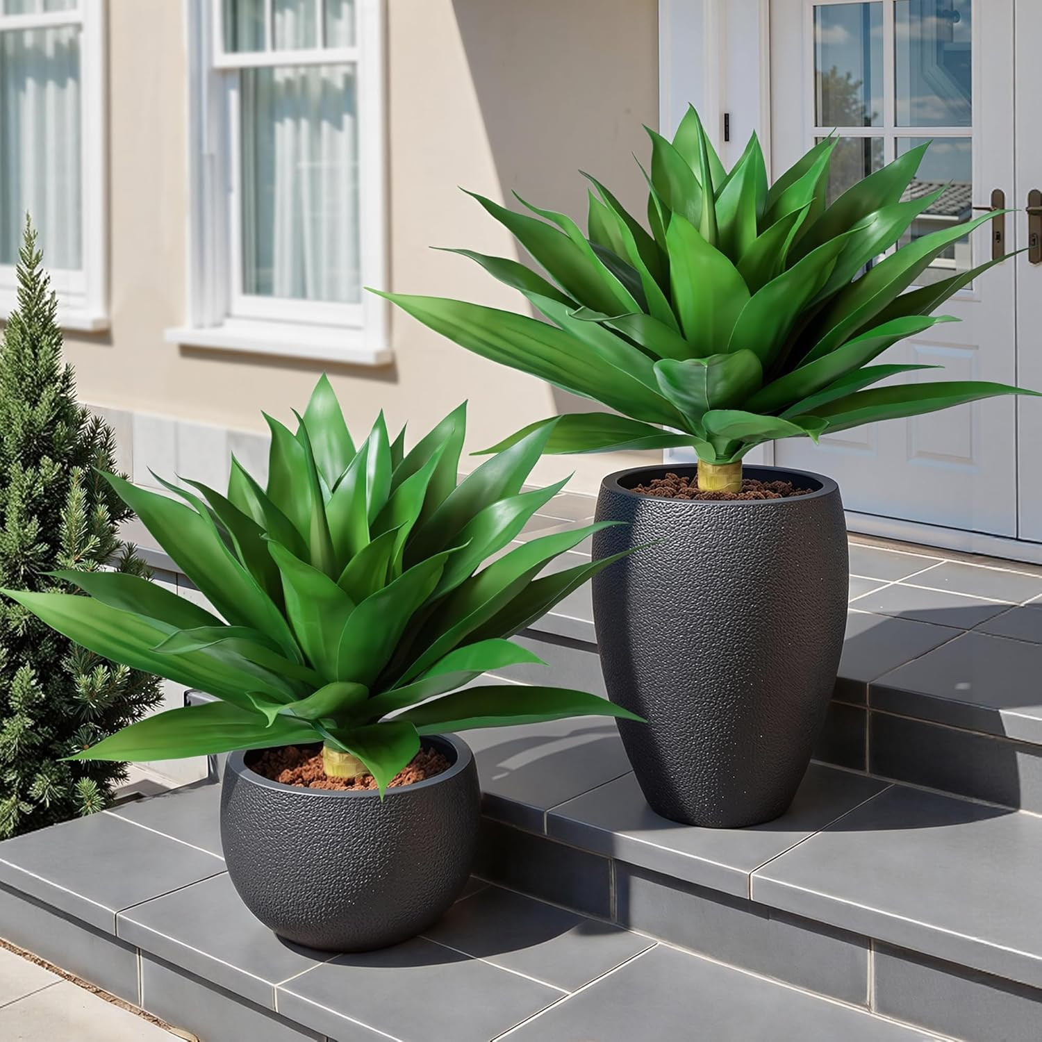 28″ UV Resistant Artificial Agave Plants – 2 PCS for Outdoor Decor