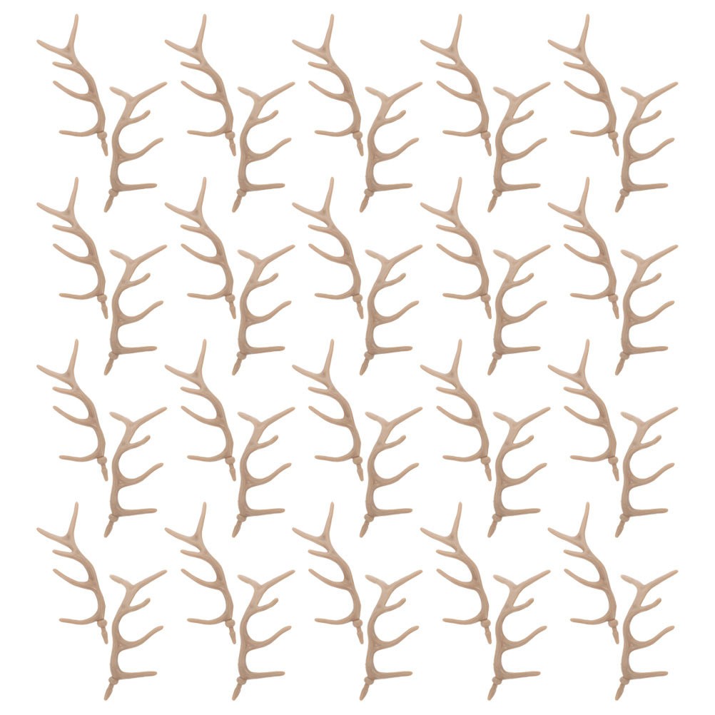 24 Pairs Mini Plastic Deer Antlers Jewelry Accessories for Festive Holiday Decor