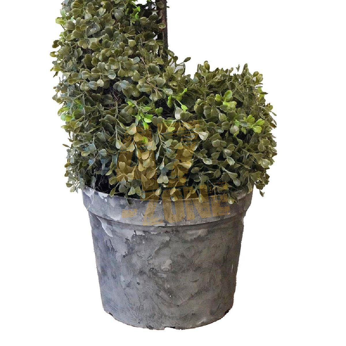 Spiral Boxwood Topiary Green Gray Artifical Indoor Outdoor Garden Home Decor