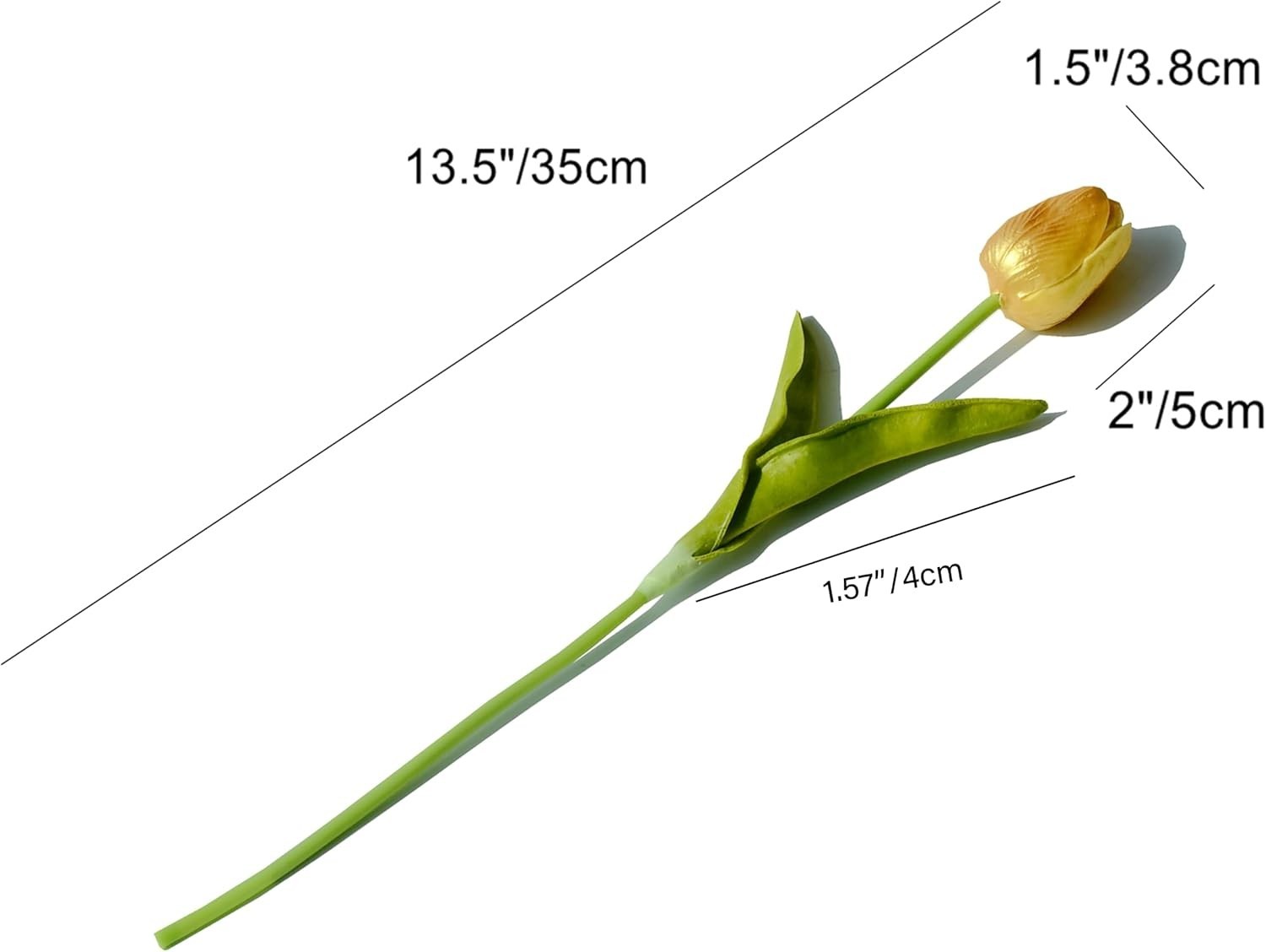 Lifelike Gold Tulips Centerpiece – 20 Eco-Friendly Stems for Stylish Home Decor