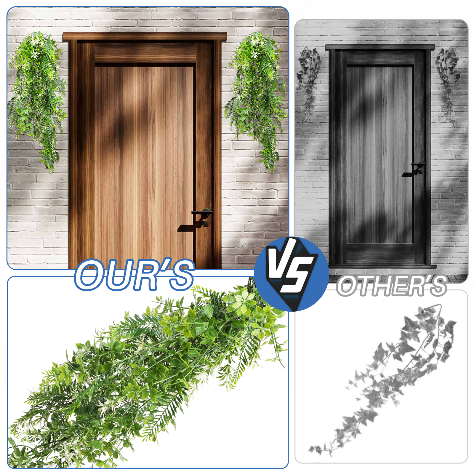 Artificial White Flowers Fake Plant Branches Hanging Decor Outdoor Wedding Home