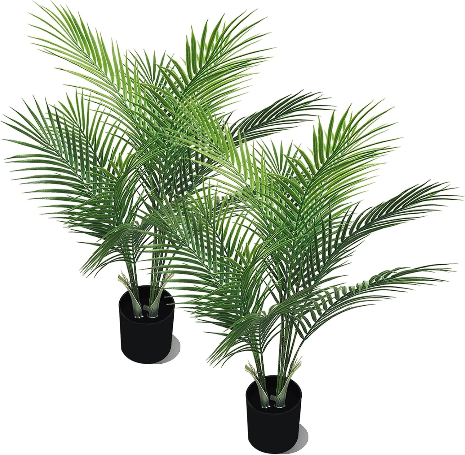 Artificial Palm Plant 3FT Fake Palm Tree W/ 9 Trunks Perfect 36inch Faux