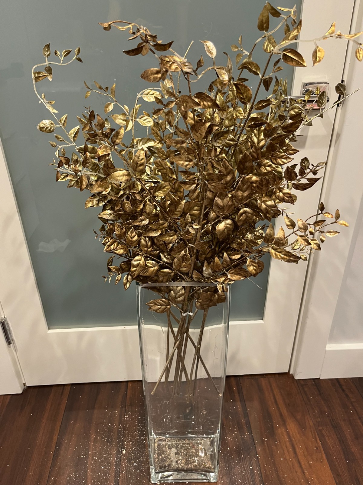 Gold Metallic Leaves Stems – Approximately 33” Faux Floral Stems
