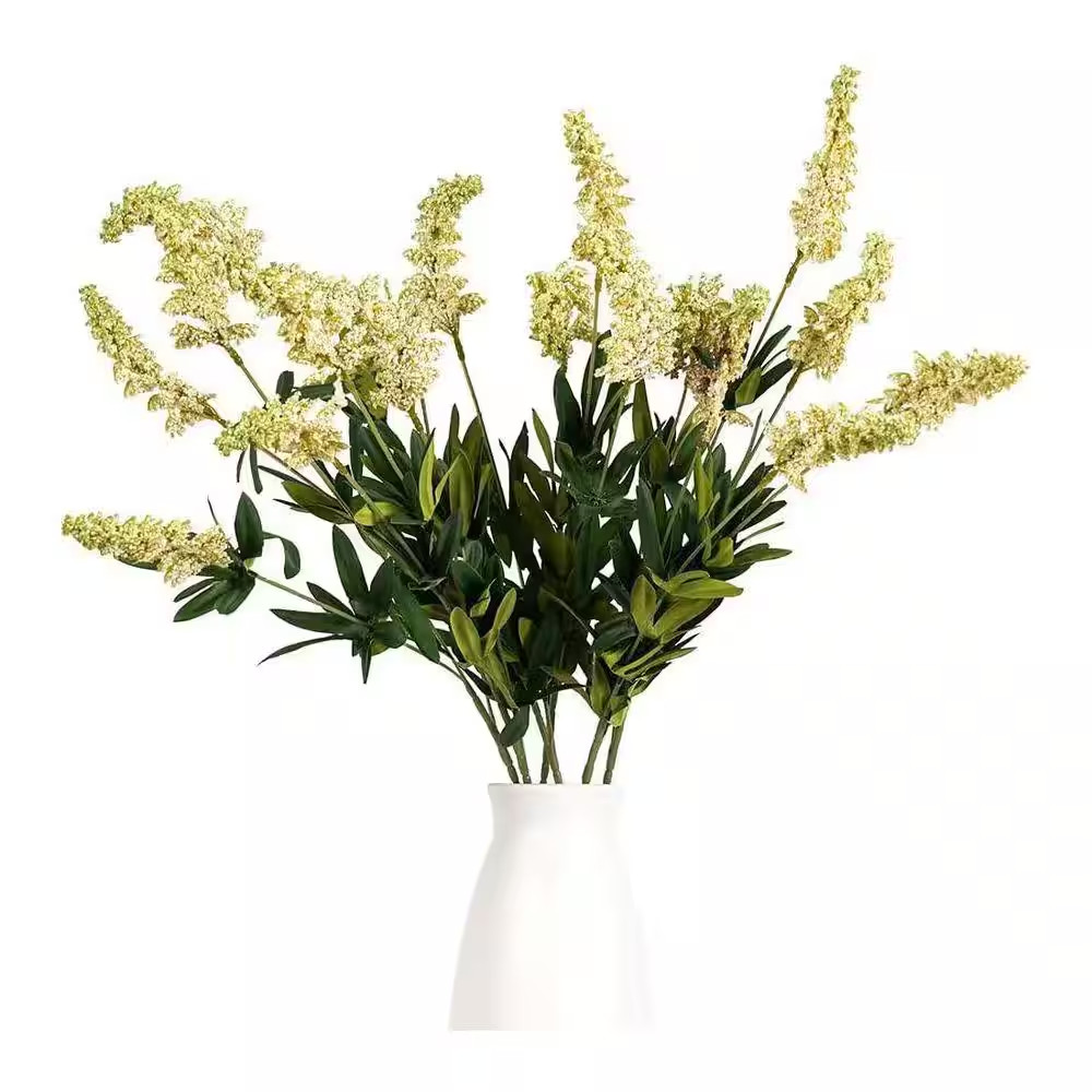 5 in Green Artificial Eucalyptus Branch Stem 30-Piece for Home Decor Wedding Bou