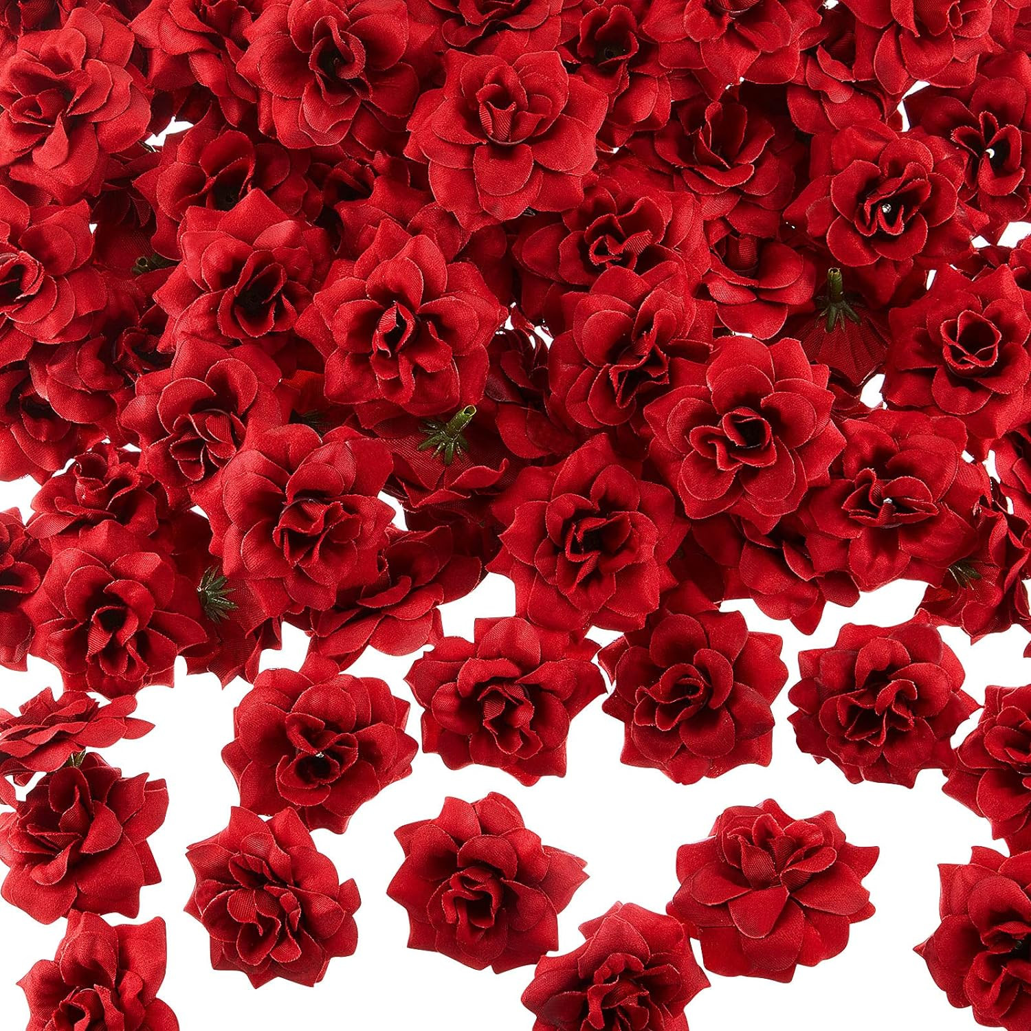 100 Pieces Artificial Roses Head 1.77 in Rose Small Silk Fake Floral for Wedd…