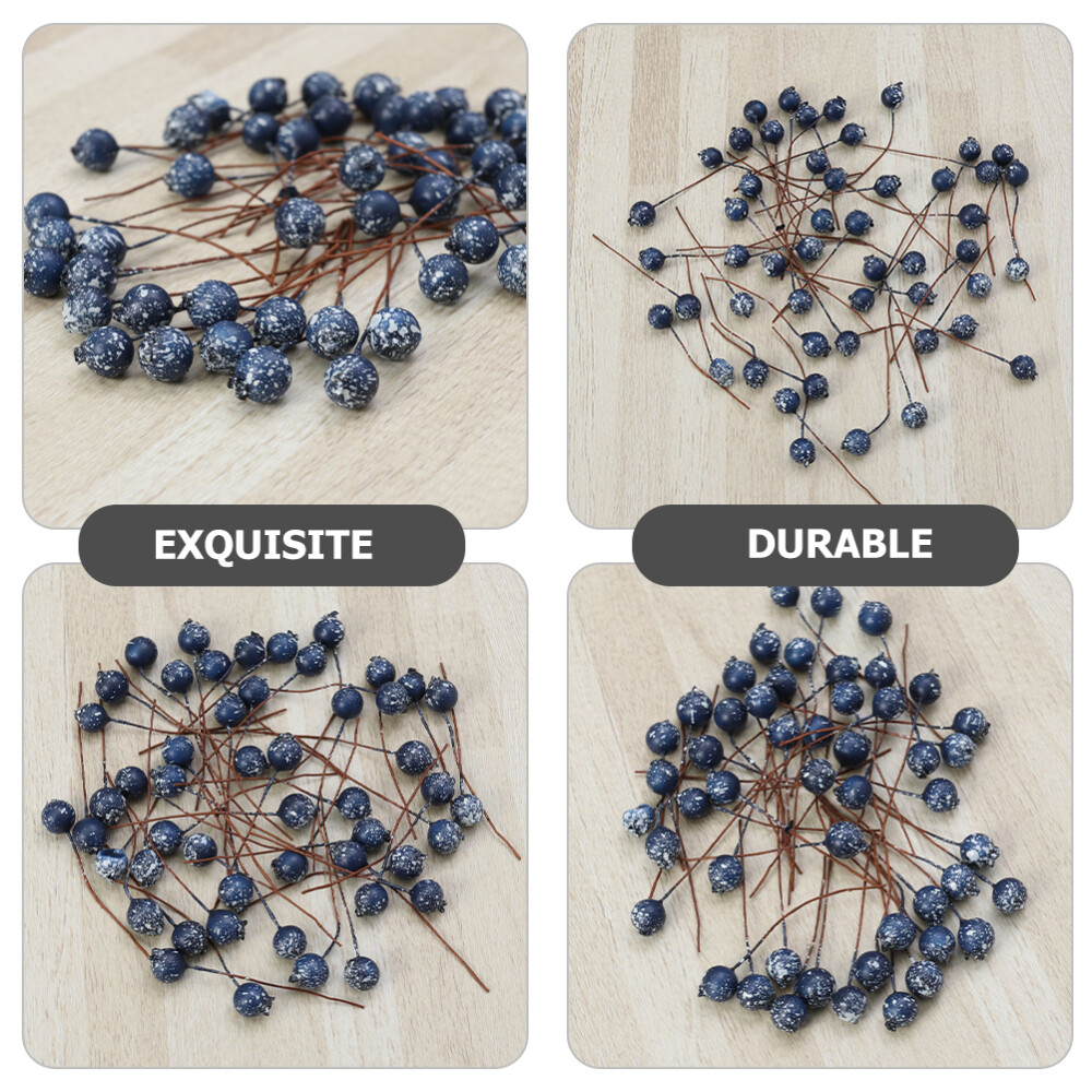 100 Pcs DIY Wreath Fake Berry Simulation DIY Bouquet Blueberry Decoration