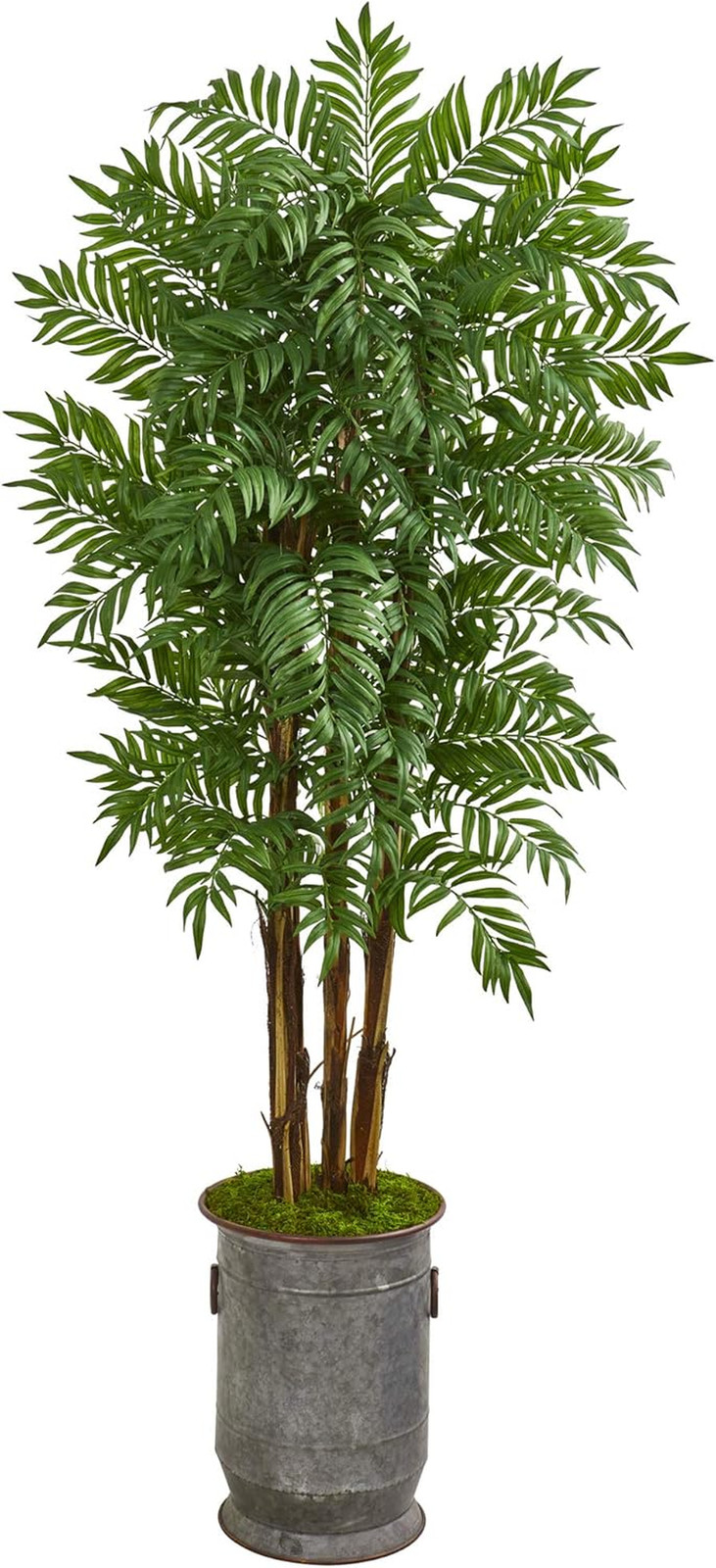 76″ Artificial Palm Tree in Stylish Copper Planter – Perfect Decor Accent