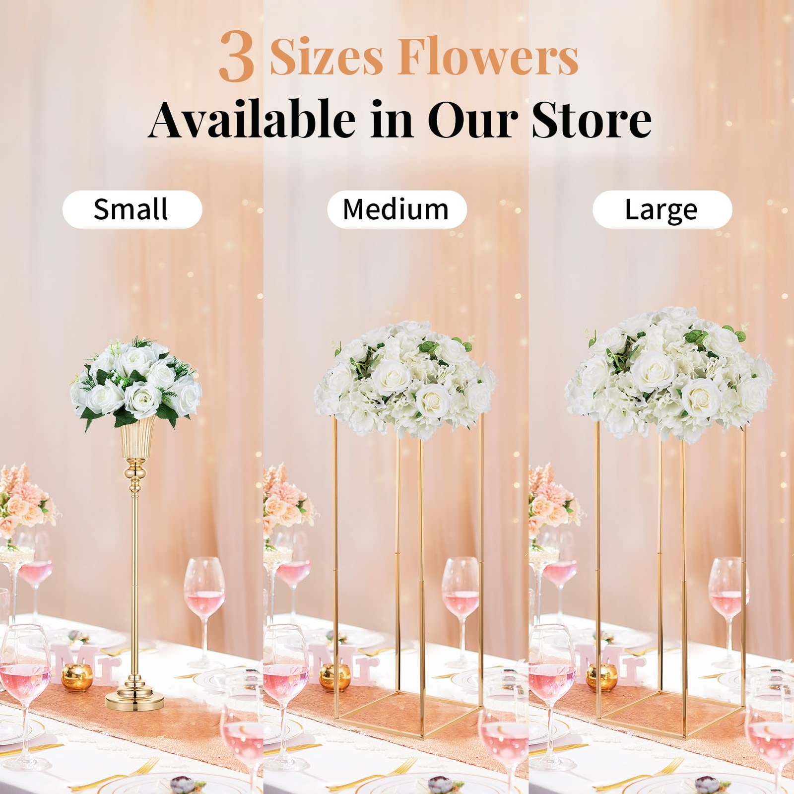 NUPTIO Flower Ball Arrangement Bouquet – 2 Pcs 15.7 inch Diameter White Fake …