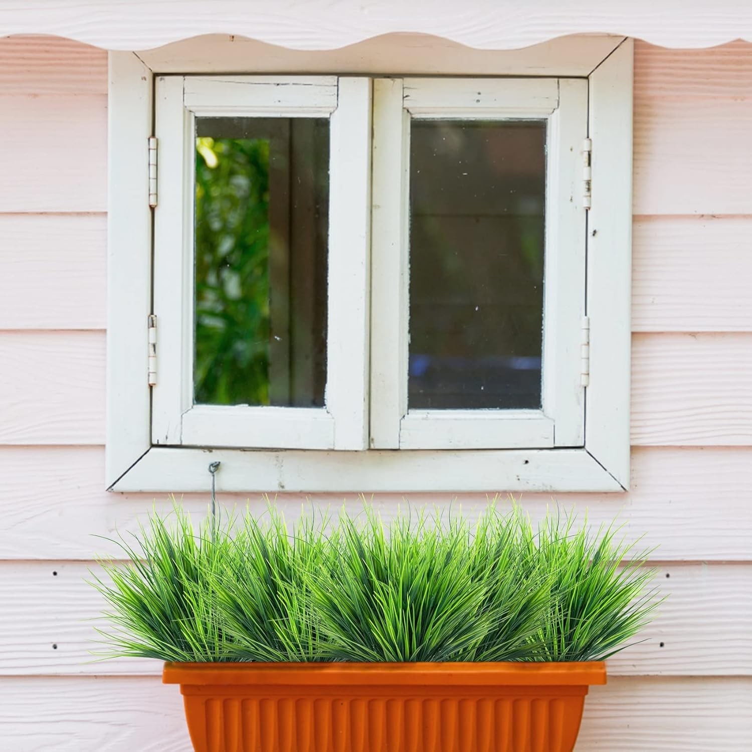 Ouddy Decor 24 Bundles Artificial Plants Outdoors Fake Wheat Grass Faux Greenery