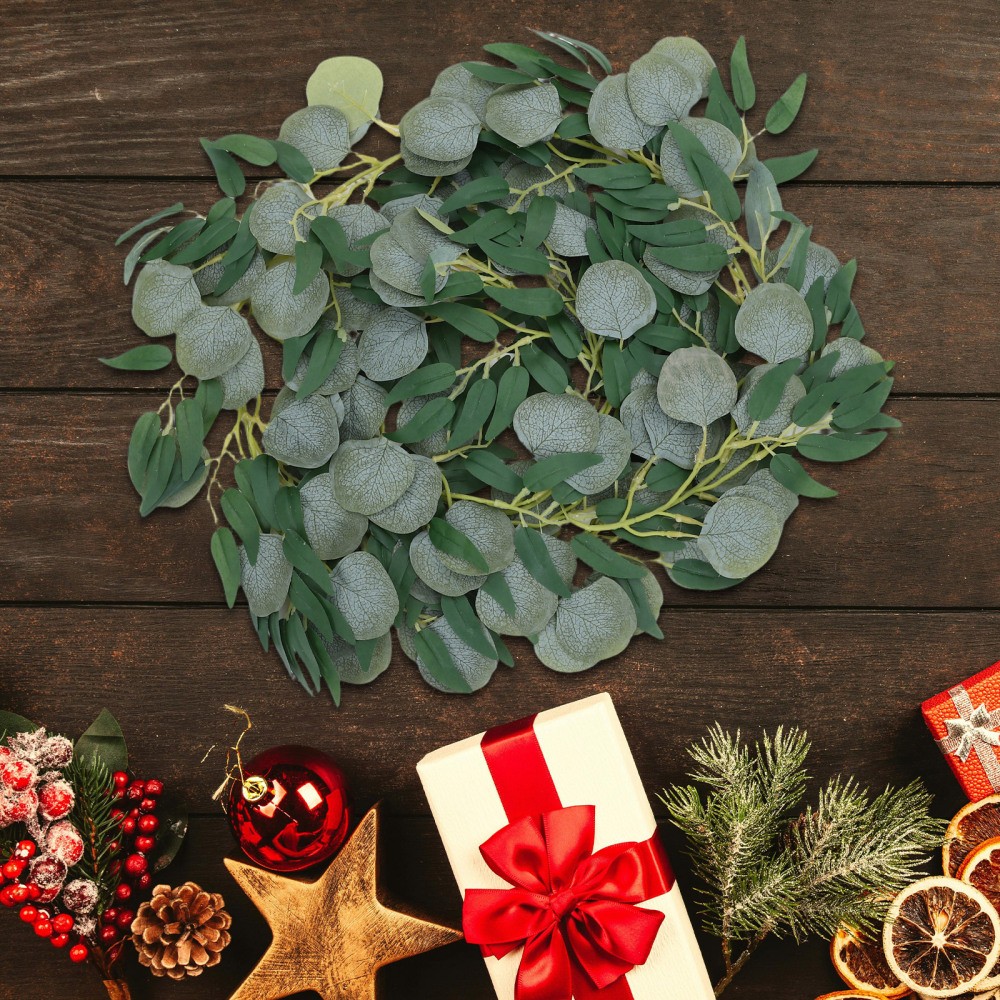 Simulated Vine Rattan Artificial Vines Eucalyptus Garland Leaf Strip
