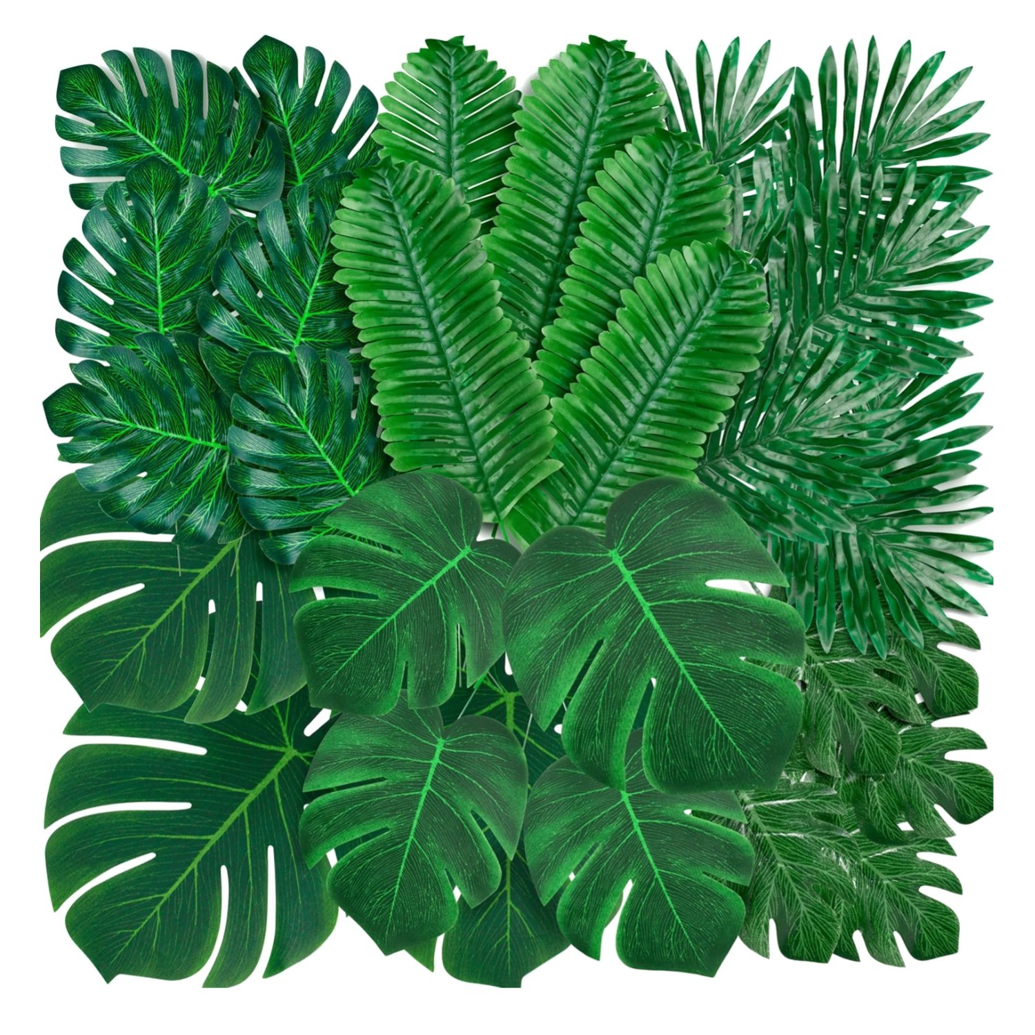 Eco-Friendly 110 Pcs Tropical Palm Leaves – Luau & Jungle Party Essentials