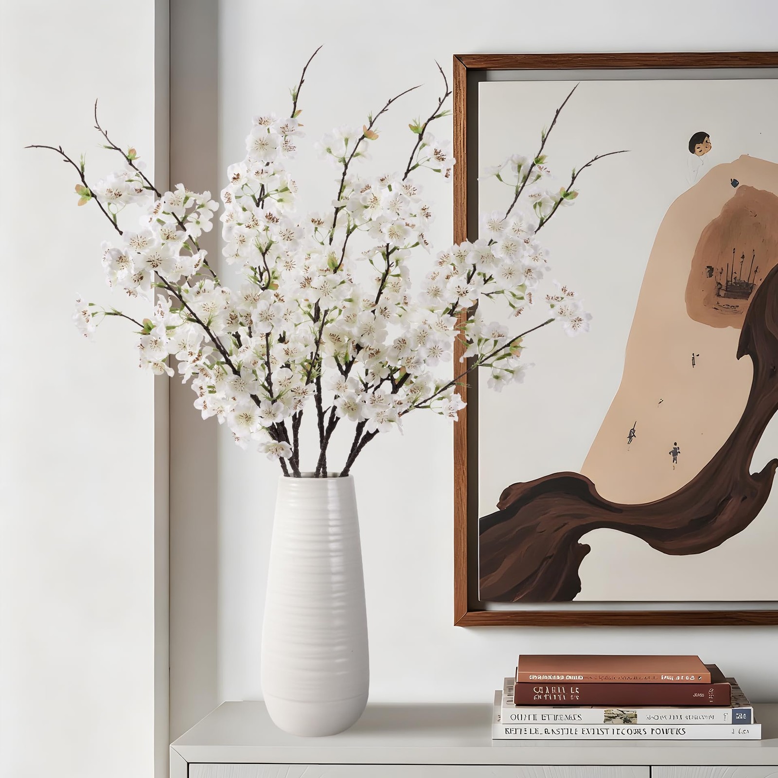 ENALGRE Artificial Cherry Blossom Branches 27.6In Silk Cherry Blossom Branche…