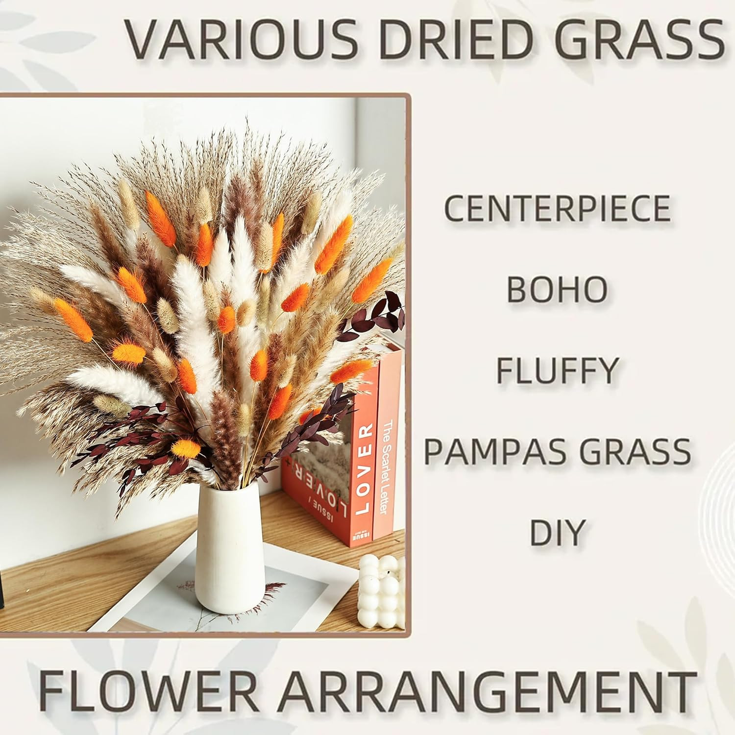 Dried Pampas Grass Bouquet Boho Rustic Wedding and Home Table Wedding Rustic Dec