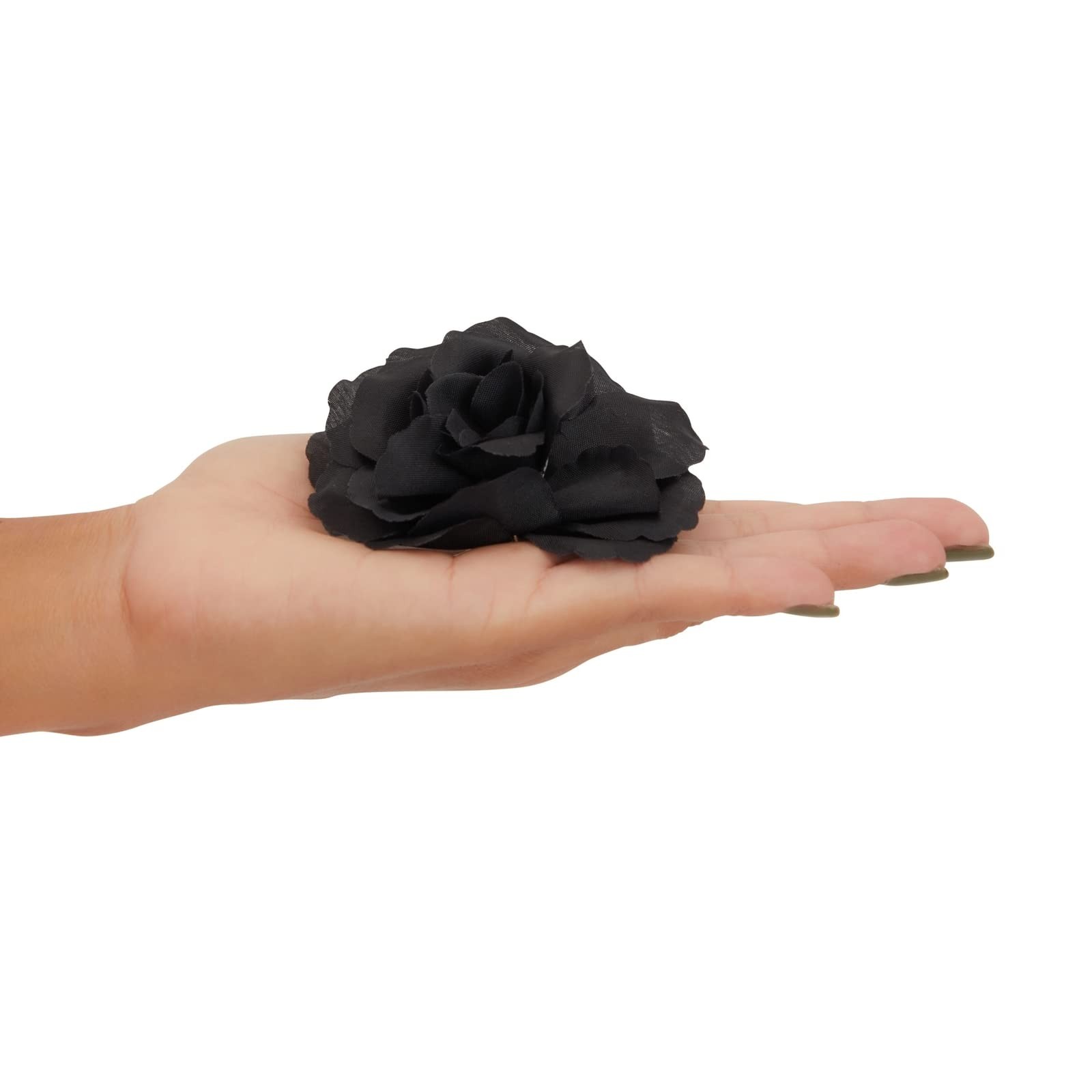 Black Artificial Roses Bulk – 3-Inch Stemless Foam Roses 50 Pack for Crafts &…