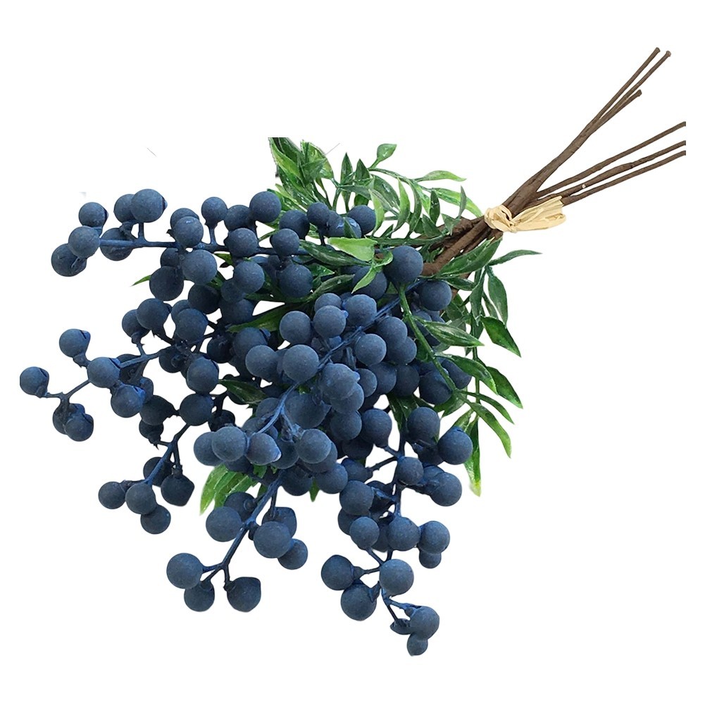 Artificial Blueberries Blueberry Stems Lightweight Design Multiple Uses