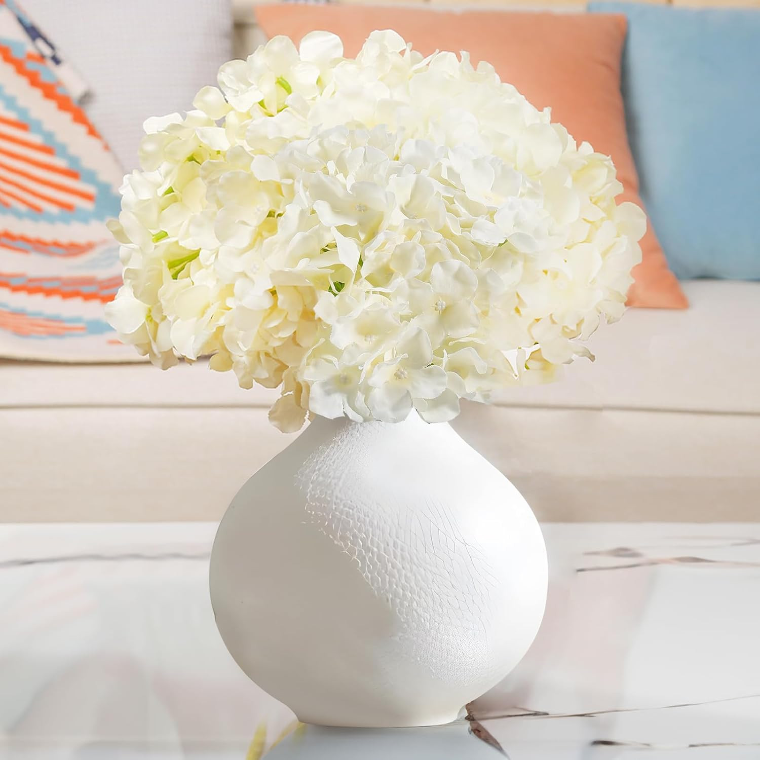 304PCS Champagne Silk Hydrangea Flowers for Home Wedding Party Decor