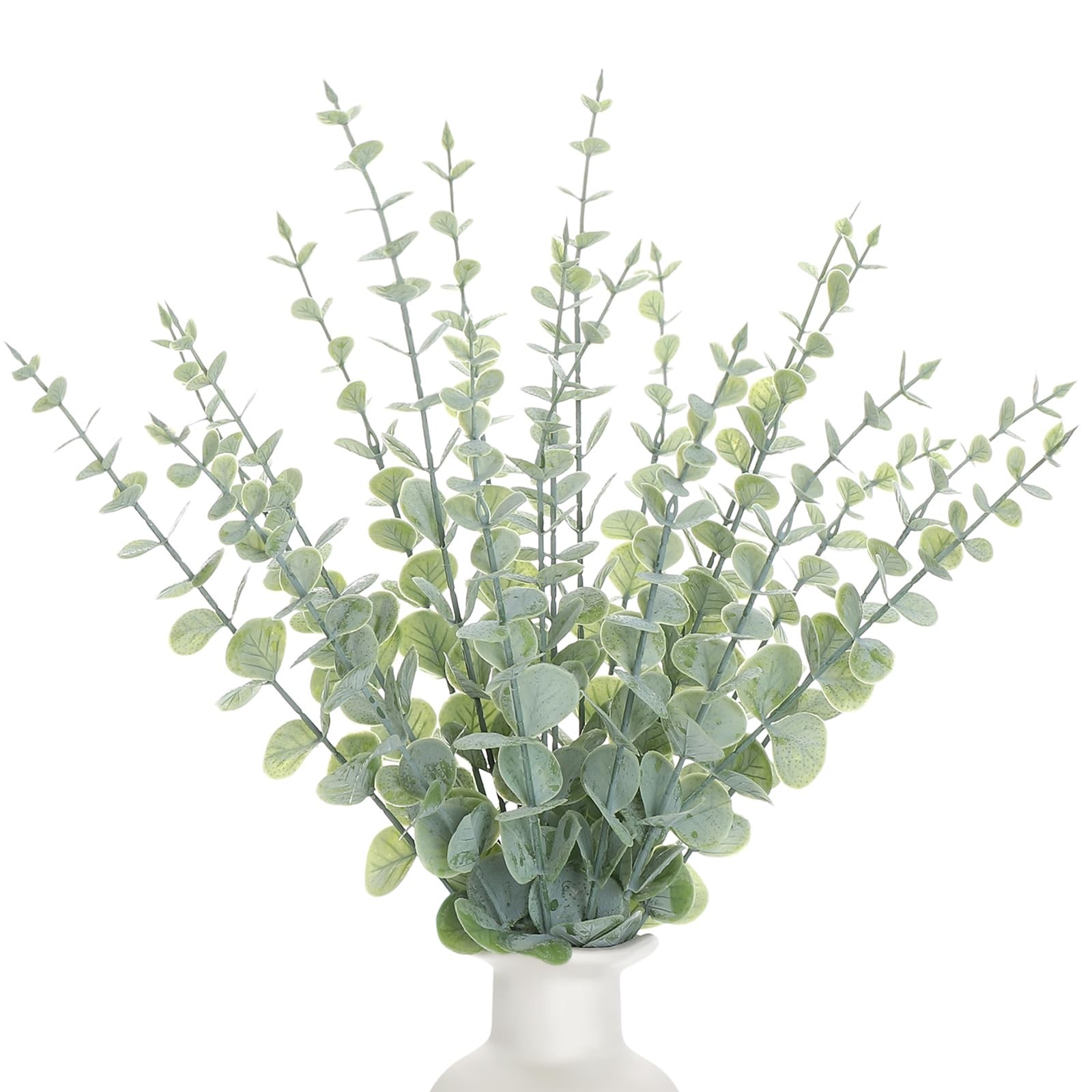 18pcs Eucalyptus Stems Greenery Stems Fake Leaves Artificial Dried Flowers Bo…