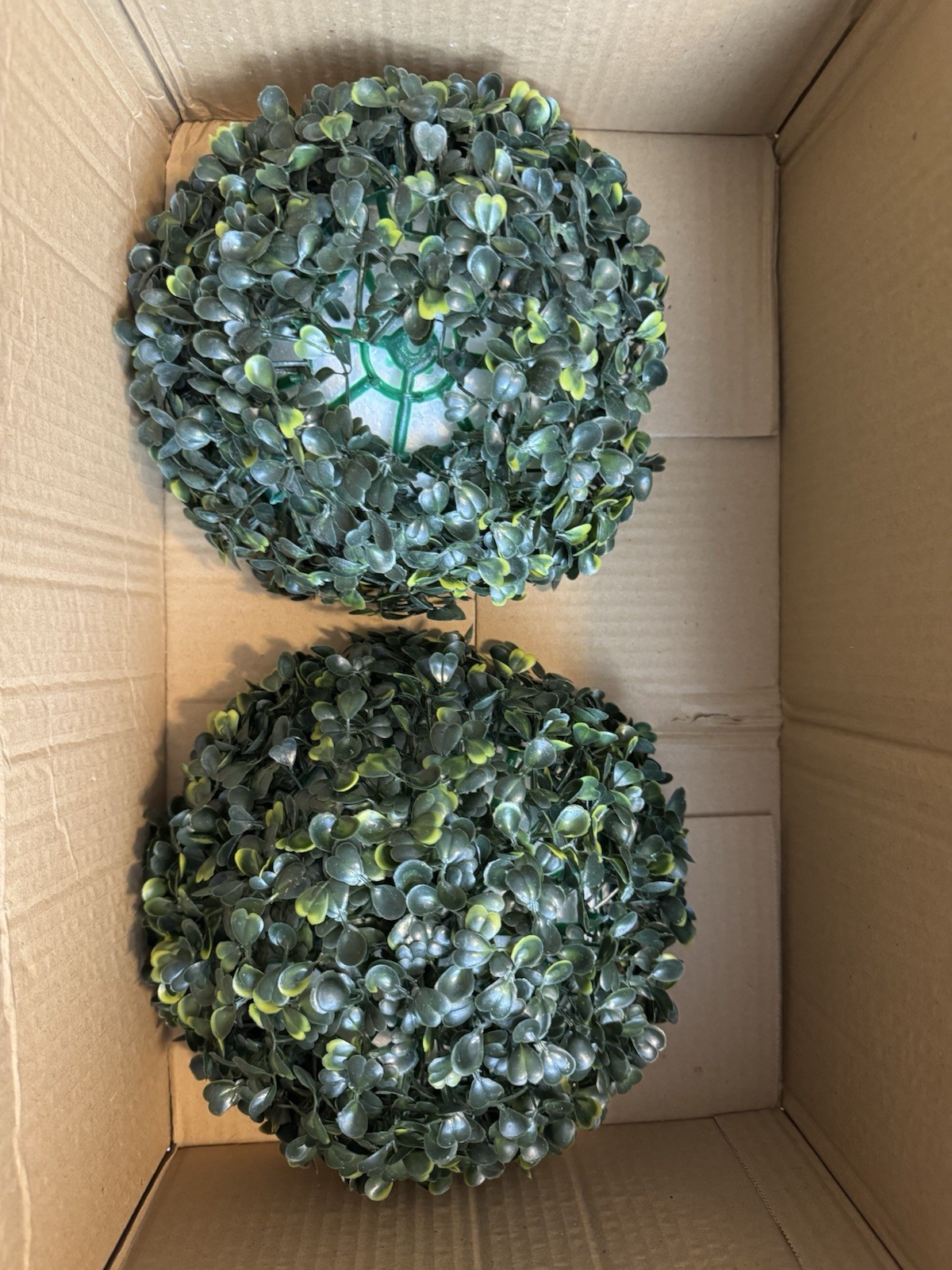 Artificial Flowers- Green Boxwood And Orange Nigirior. 26 Pieces Included.