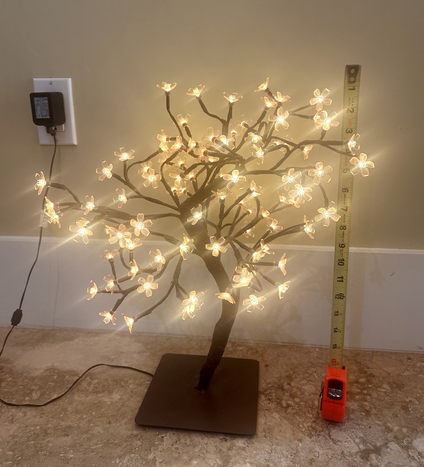 Cherry Blossom Bonsai Tree Light 18Tree Lamp with 48 LED Japanese Style