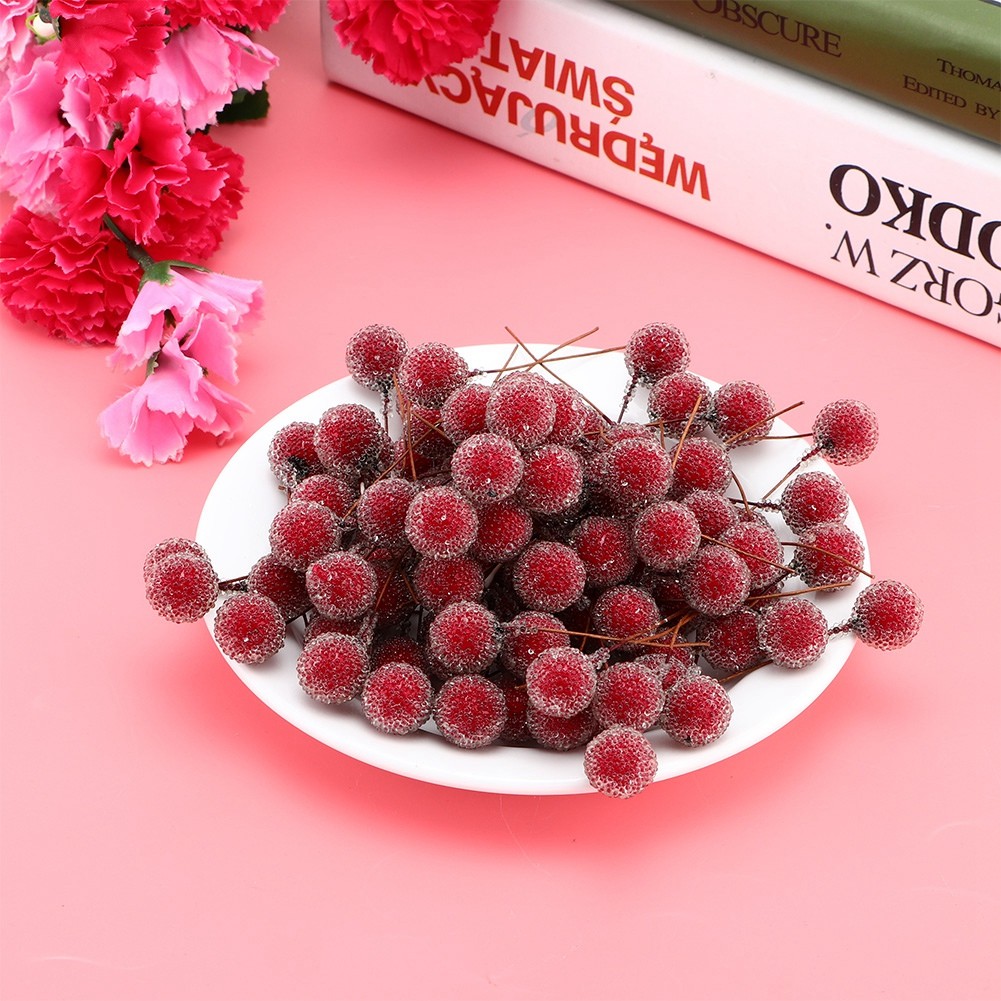 100pcs Mini Artificial Berry For Wedding Party Garden Decoration
