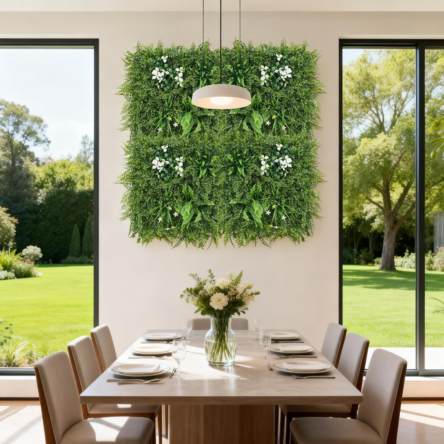 4/8/12X Artificial Greenery Wall Hedge Grass Fence Plant Fake Mat Foliage Panels