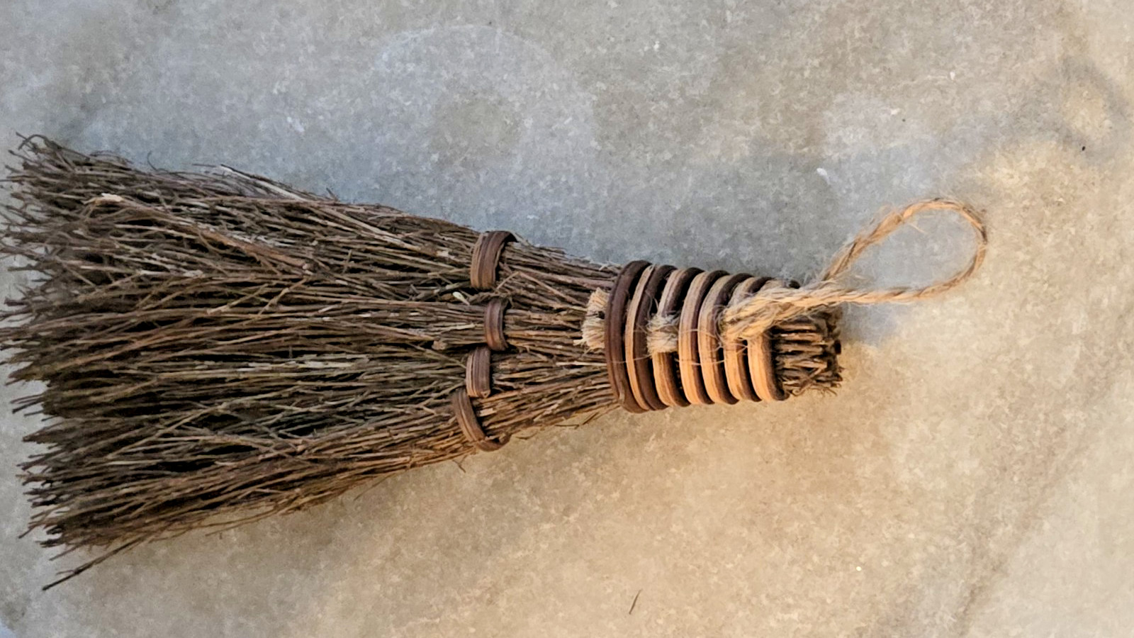 Whisk Mini Cinnamon Scented Broom 6 Inch Rustic Twig Mini Cleaning Decor