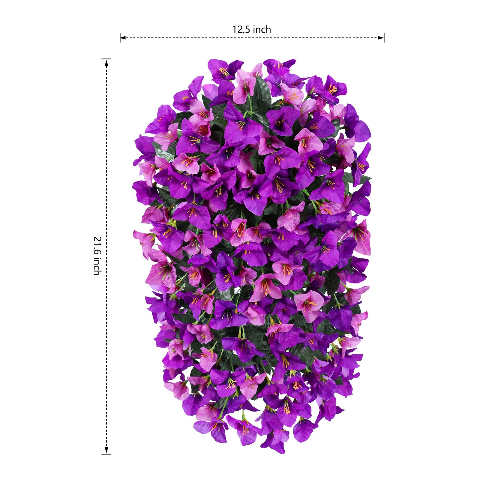 HyeFlora Bougainvillea Artificial Hanging Flowers Plants for Outdoors Decorat…