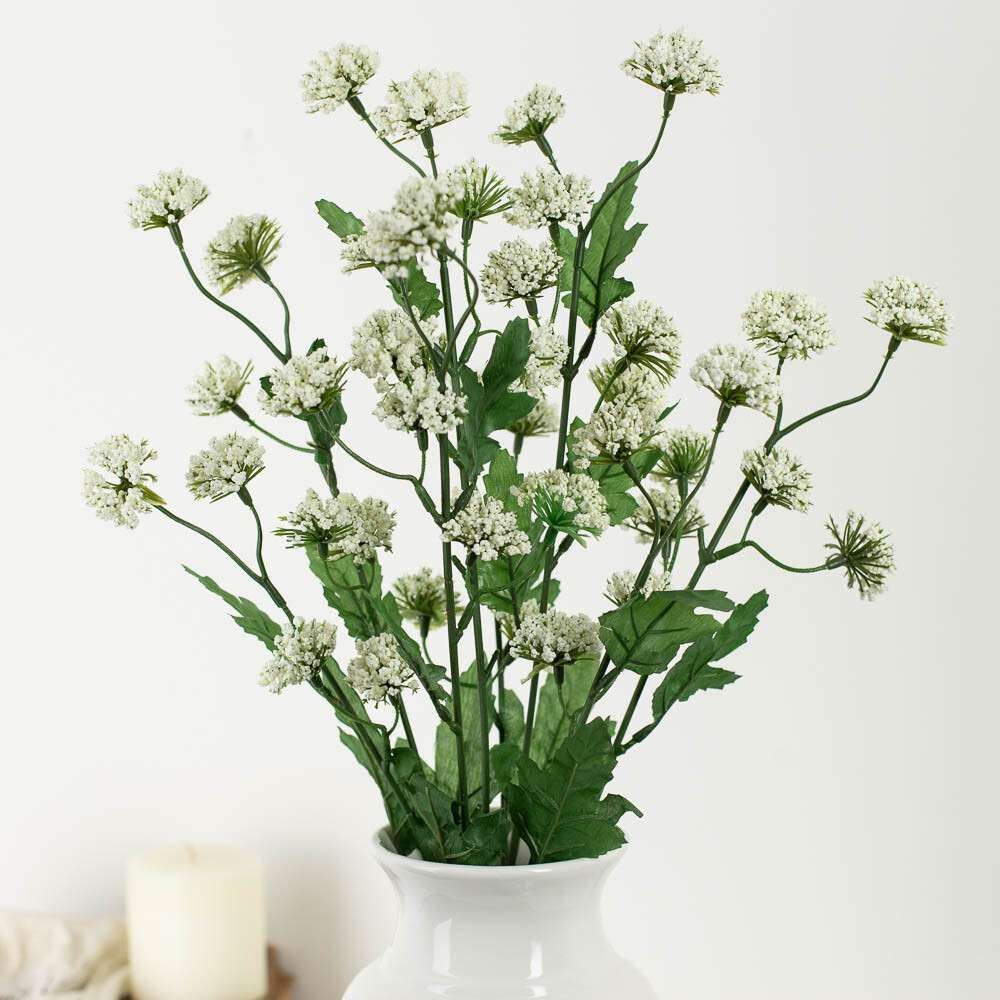 Set of 2 Artificial Mini Queen Annes Lace 22″ Bushes