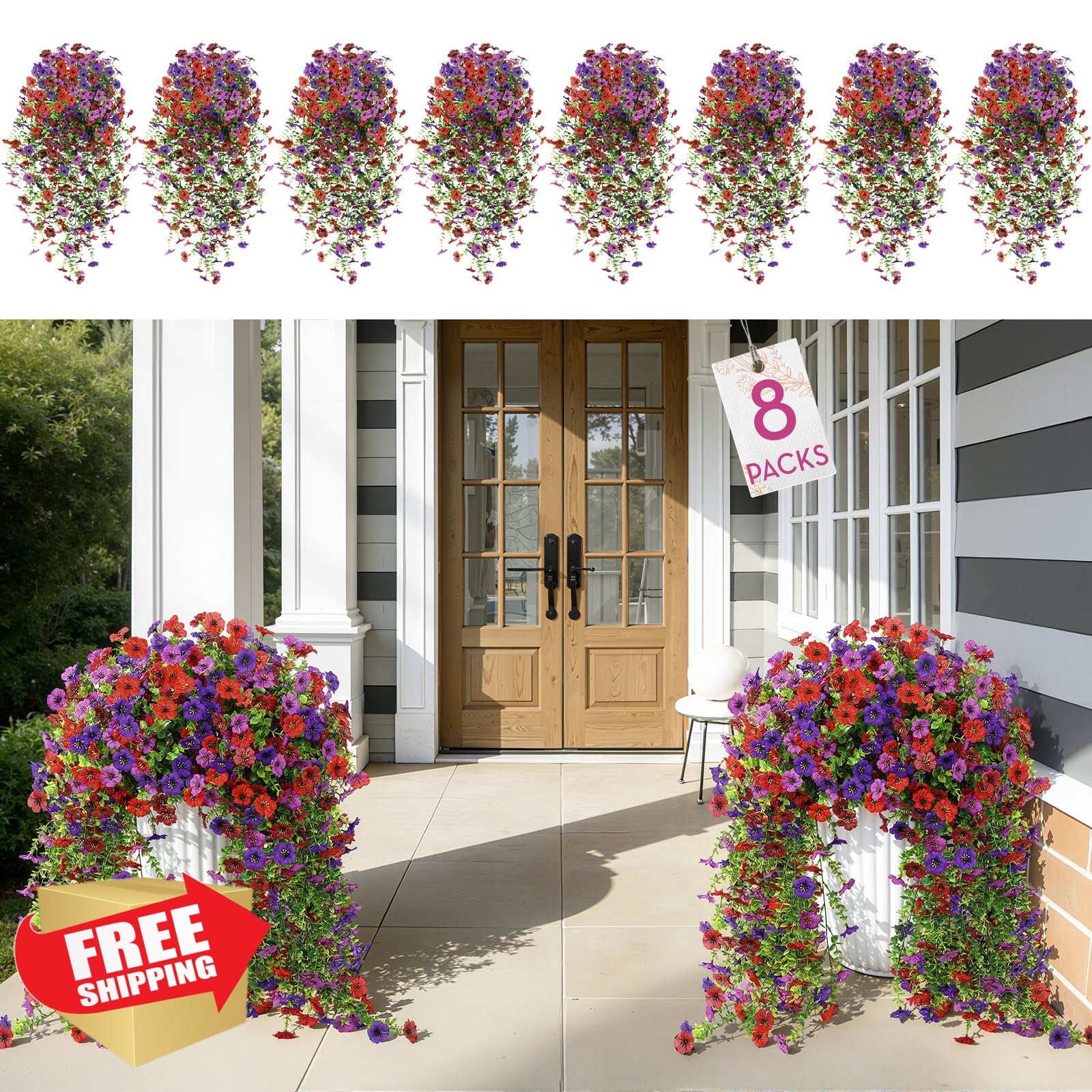 Alupssuc 8pk Mix 4 Colors Daisy Flowers Outdoor