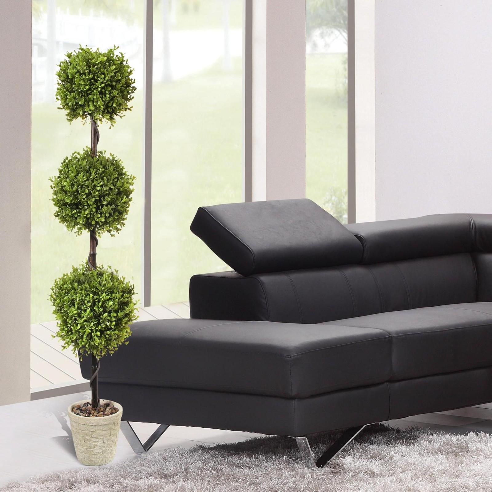 Regency International Spring Boxwood Triple Ball Topiary 48″
