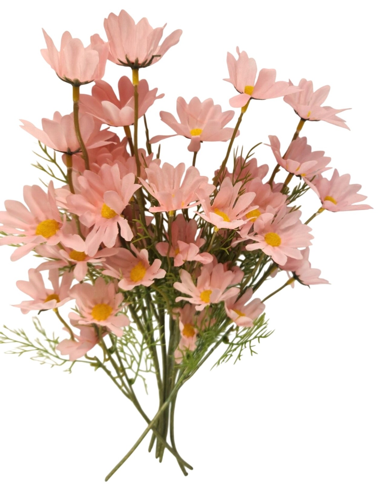 Blush Pink Faux Daisy Stem 20 Inch Artificial Wildflower Set of 6 Farmhouse Flor