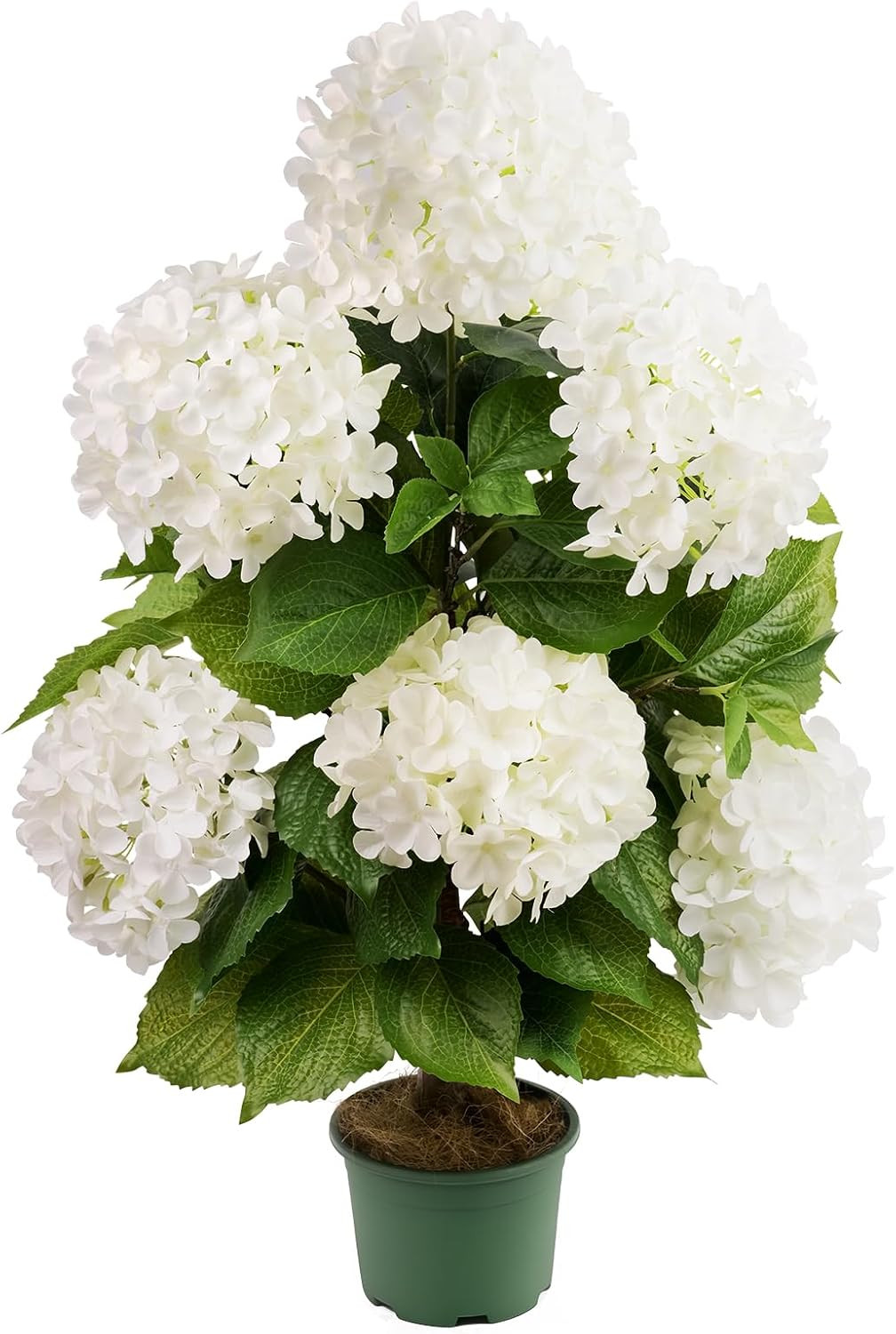 Faux Hydrangea Tree – 30 Inch Hydrangea Tree Artificial with White Flowers, UV R